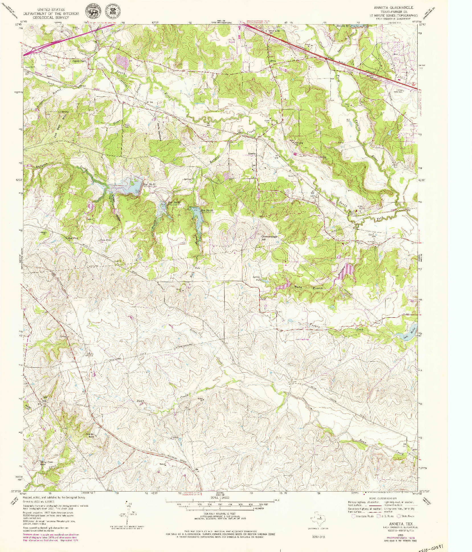 USGS 1:24000-SCALE QUADRANGLE FOR ANNETA, TX 1959