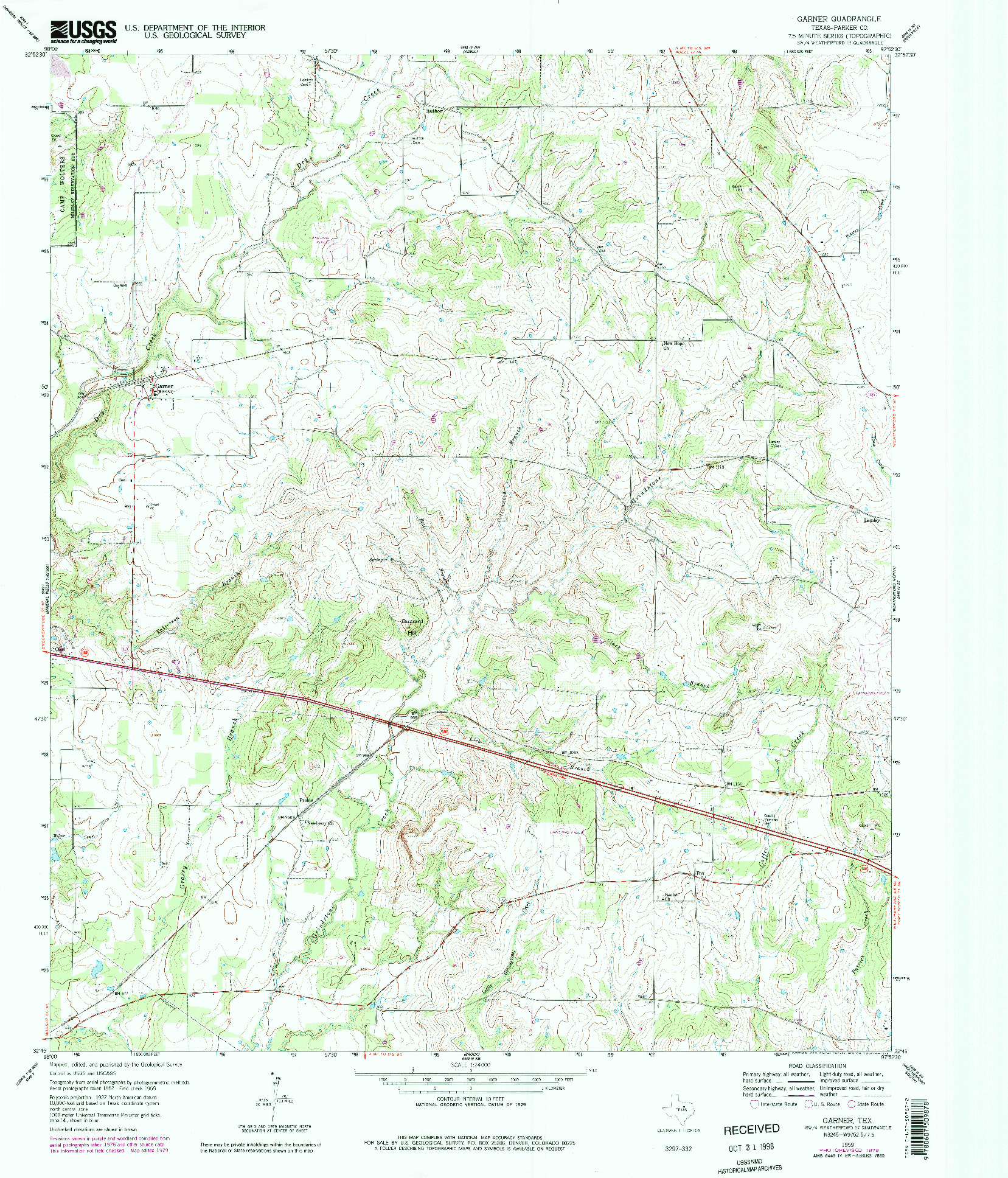 USGS 1:24000-SCALE QUADRANGLE FOR GARNER, TX 1959