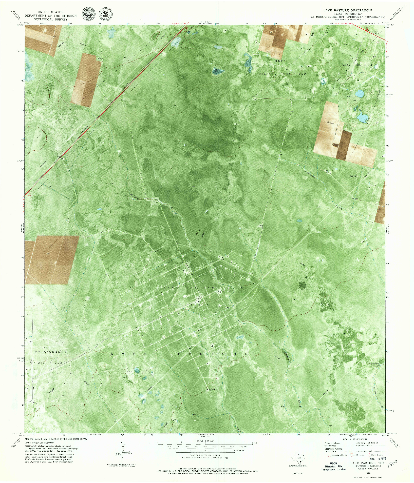 USGS 1:24000-SCALE QUADRANGLE FOR LAKE PASTURE, TX 1979