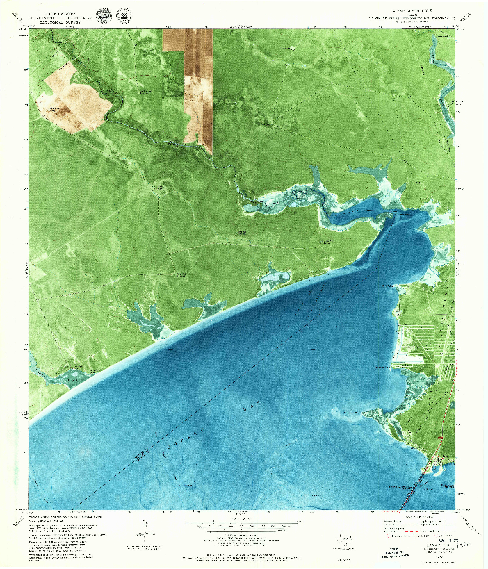 USGS 1:24000-SCALE QUADRANGLE FOR LAMAR, TX 1979