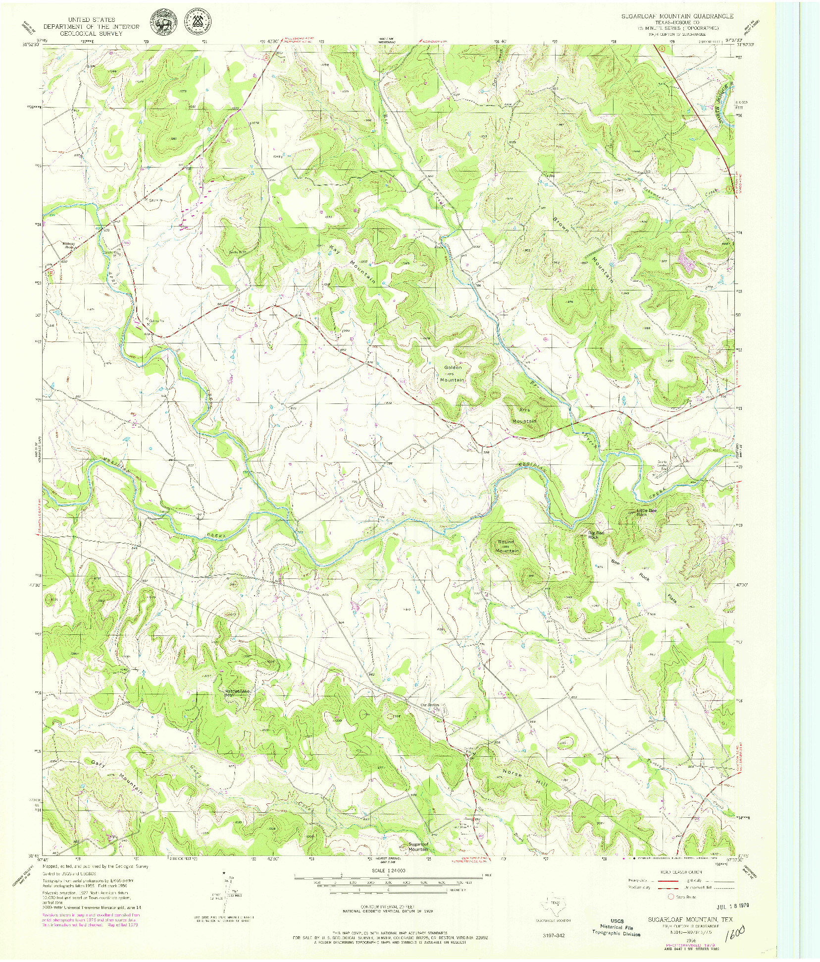 USGS 1:24000-SCALE QUADRANGLE FOR SUGARLOAF MOUNTAIN, TX 1956