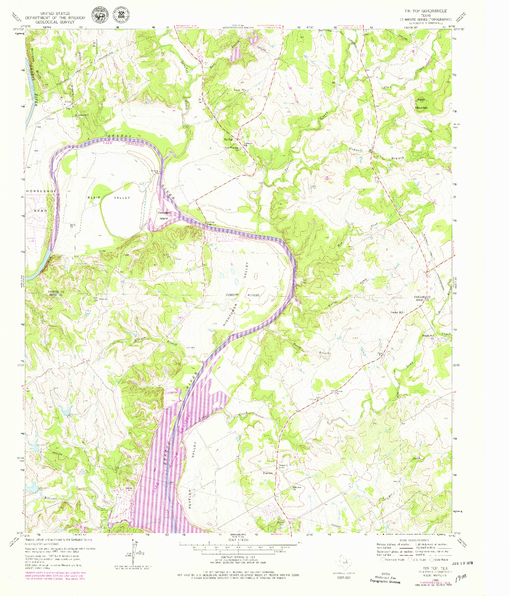 USGS 1:24000-SCALE QUADRANGLE FOR TIN TOP, TX 1959