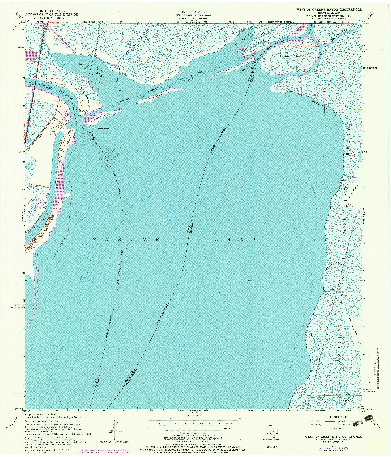 USGS 1:24000-SCALE QUADRANGLE FOR WEST OF GREENS BAYOU, TX 1957