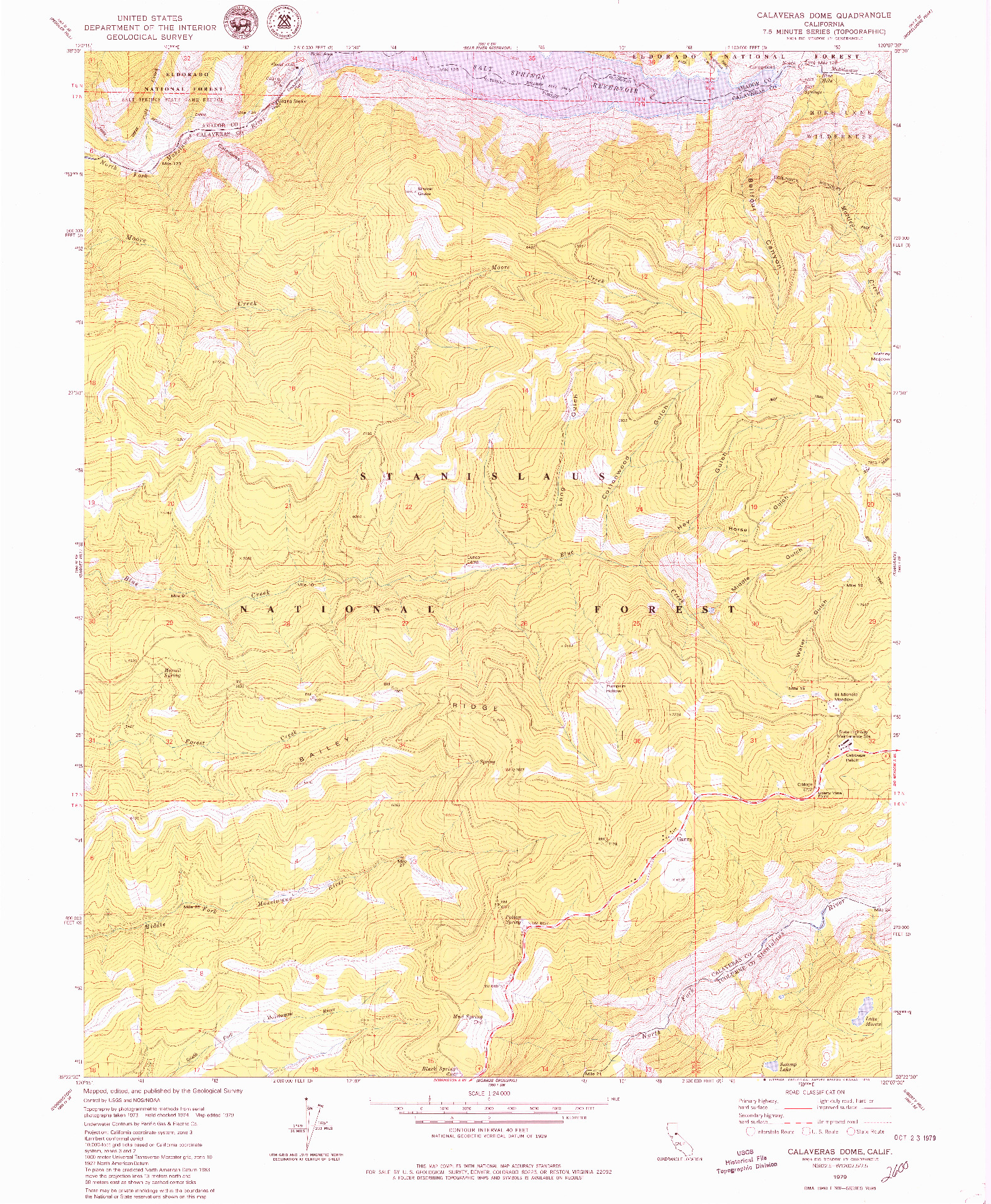 USGS 1:24000-SCALE QUADRANGLE FOR CALAVERAS DOME, CA 1979