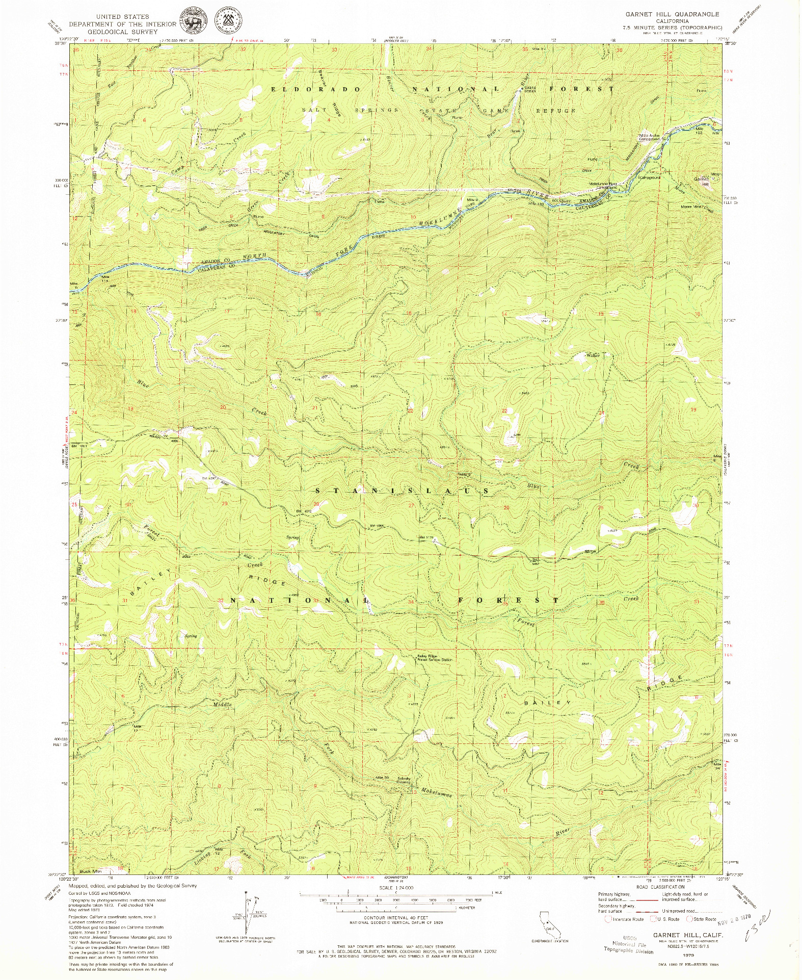 USGS 1:24000-SCALE QUADRANGLE FOR GARNET HILL, CA 1979