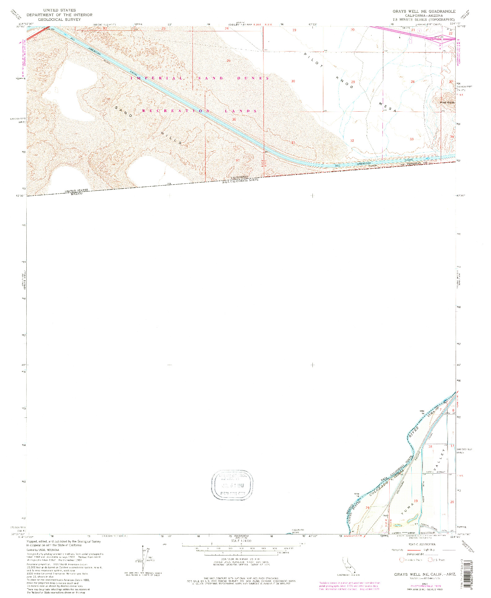 USGS 1:24000-SCALE QUADRANGLE FOR GRAYS WELL NE, CA 1964