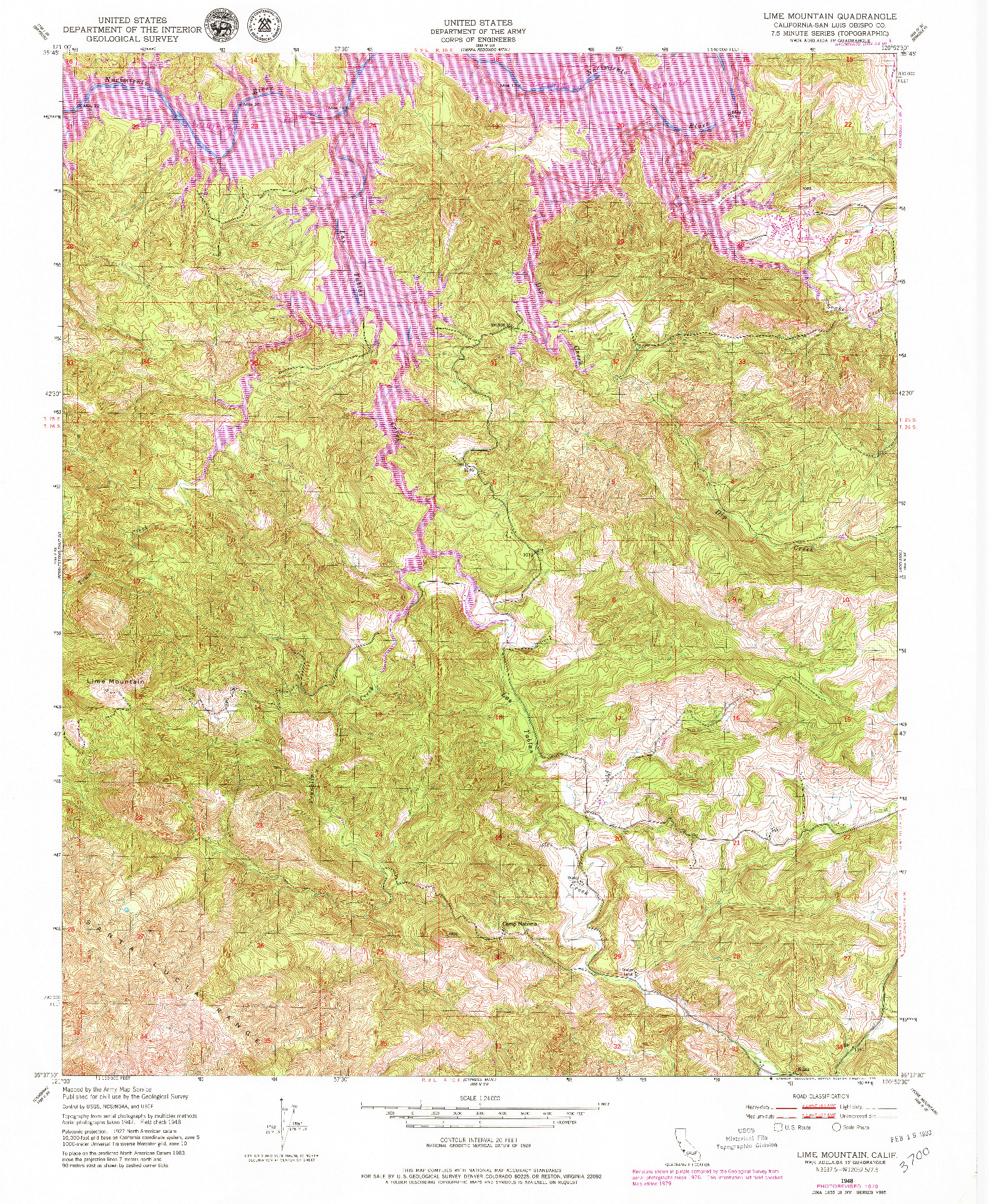 USGS 1:24000-SCALE QUADRANGLE FOR LIME MOUNTAIN, CA 1948
