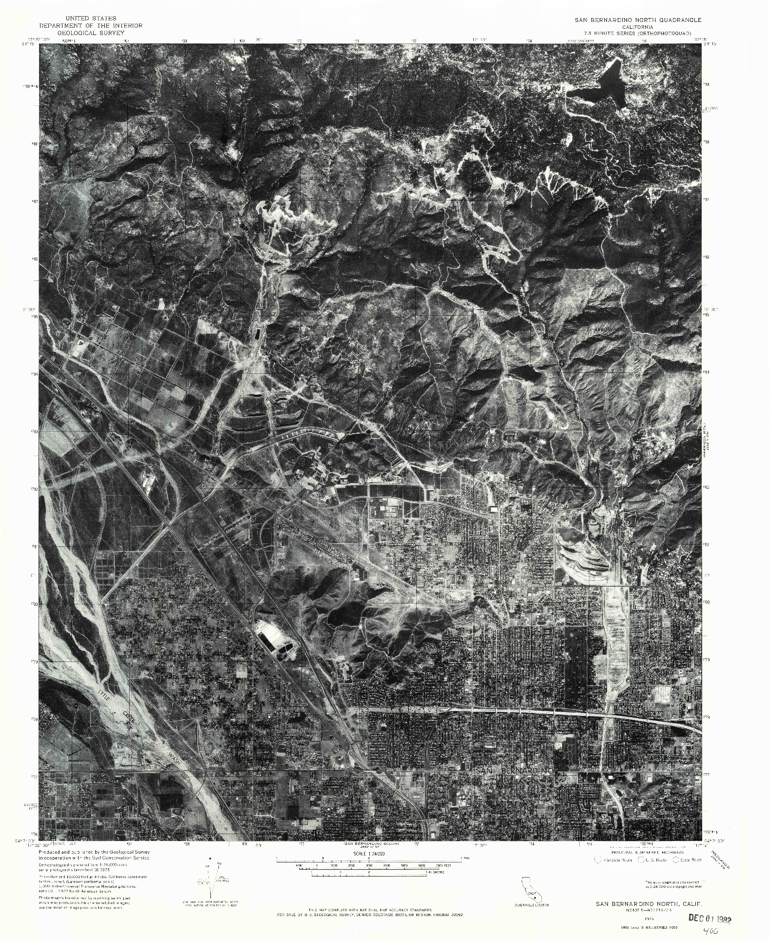 USGS 1:24000-SCALE QUADRANGLE FOR SAN BERNARDINO NORTH, CA 1975