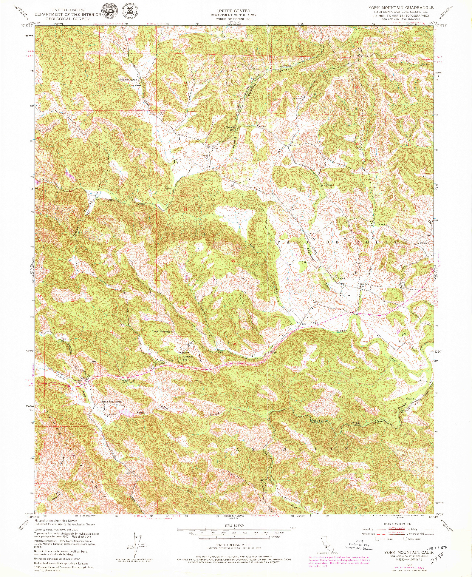 USGS 1:24000-SCALE QUADRANGLE FOR YORK MOUNTAIN, CA 1948