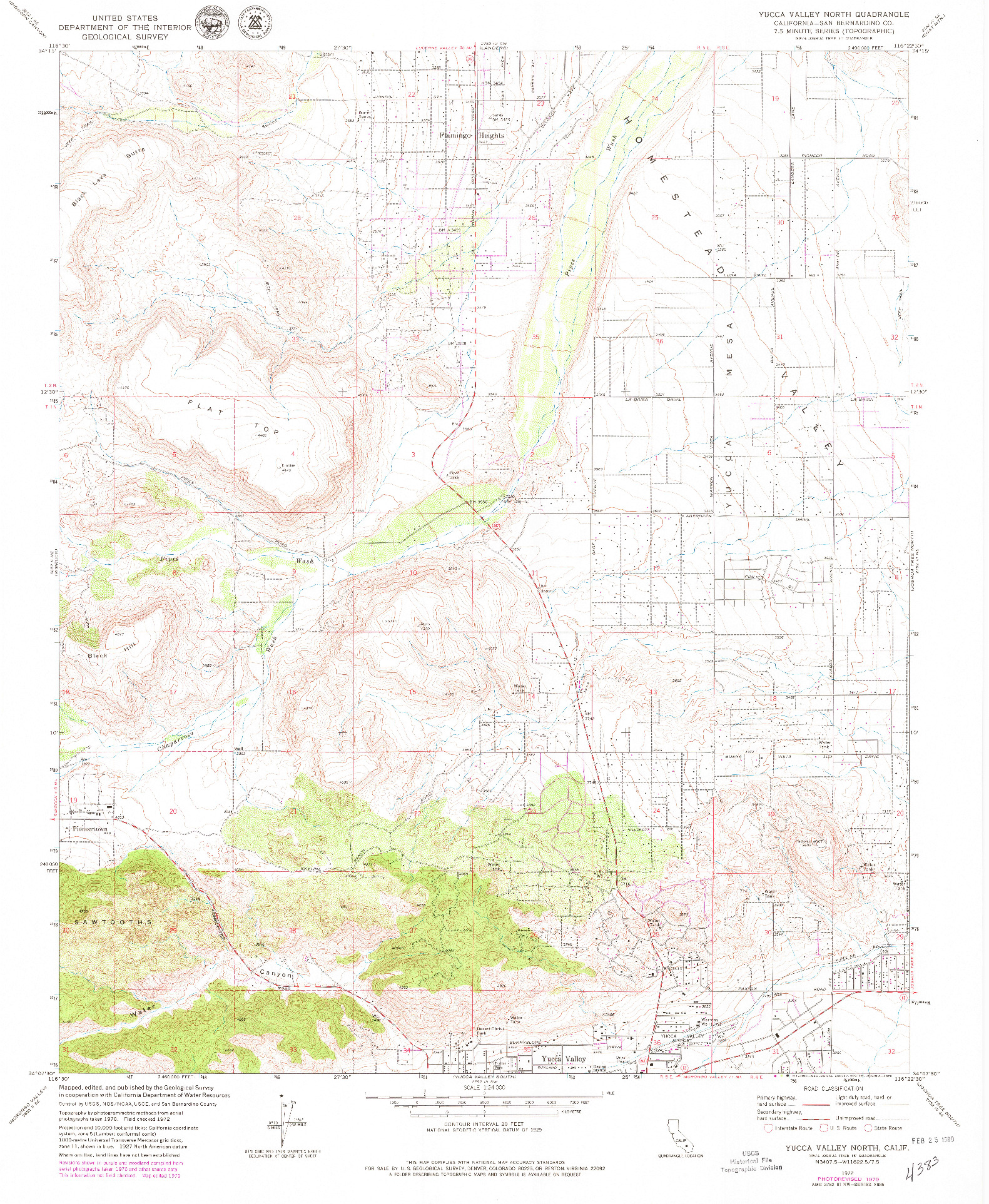 USGS 1:24000-SCALE QUADRANGLE FOR YUCCA VALLEY NORTH, CA 1972