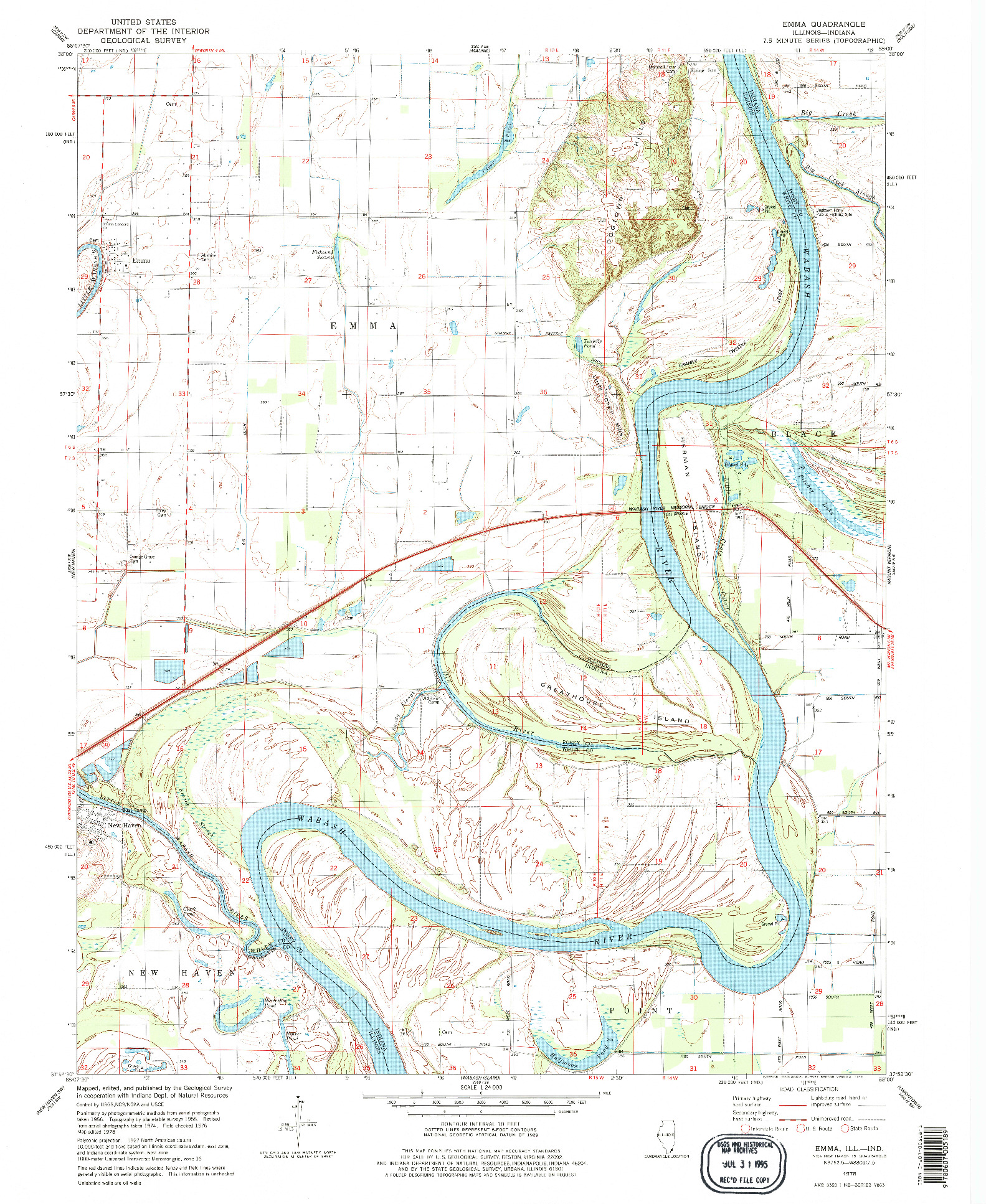 USGS 1:24000-SCALE QUADRANGLE FOR EMMA, IL 1978