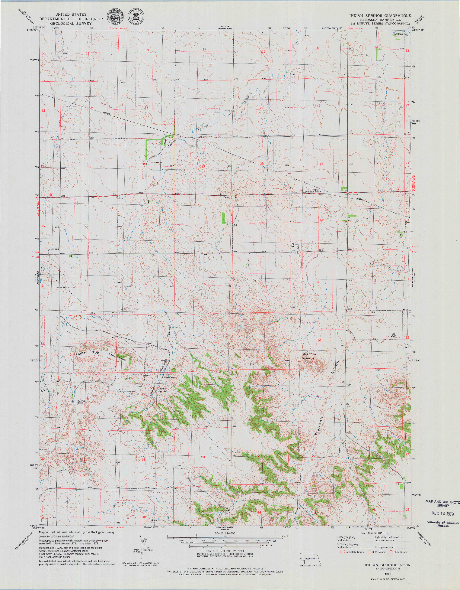 USGS 1:24000-SCALE QUADRANGLE FOR INDIAN SPRINGS, NE 1979