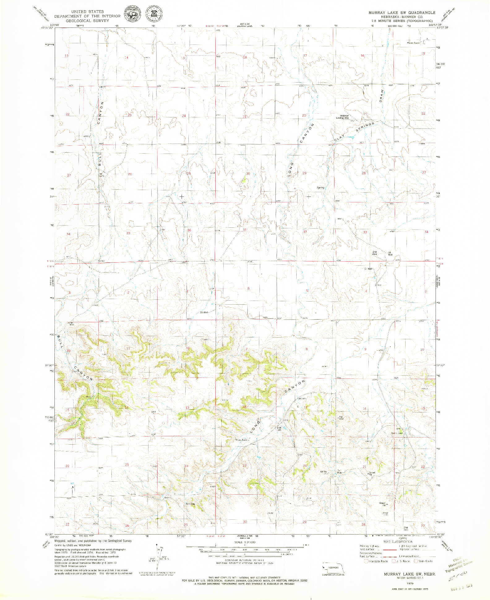 USGS 1:24000-SCALE QUADRANGLE FOR MURRAY LAKE SW, NE 1979