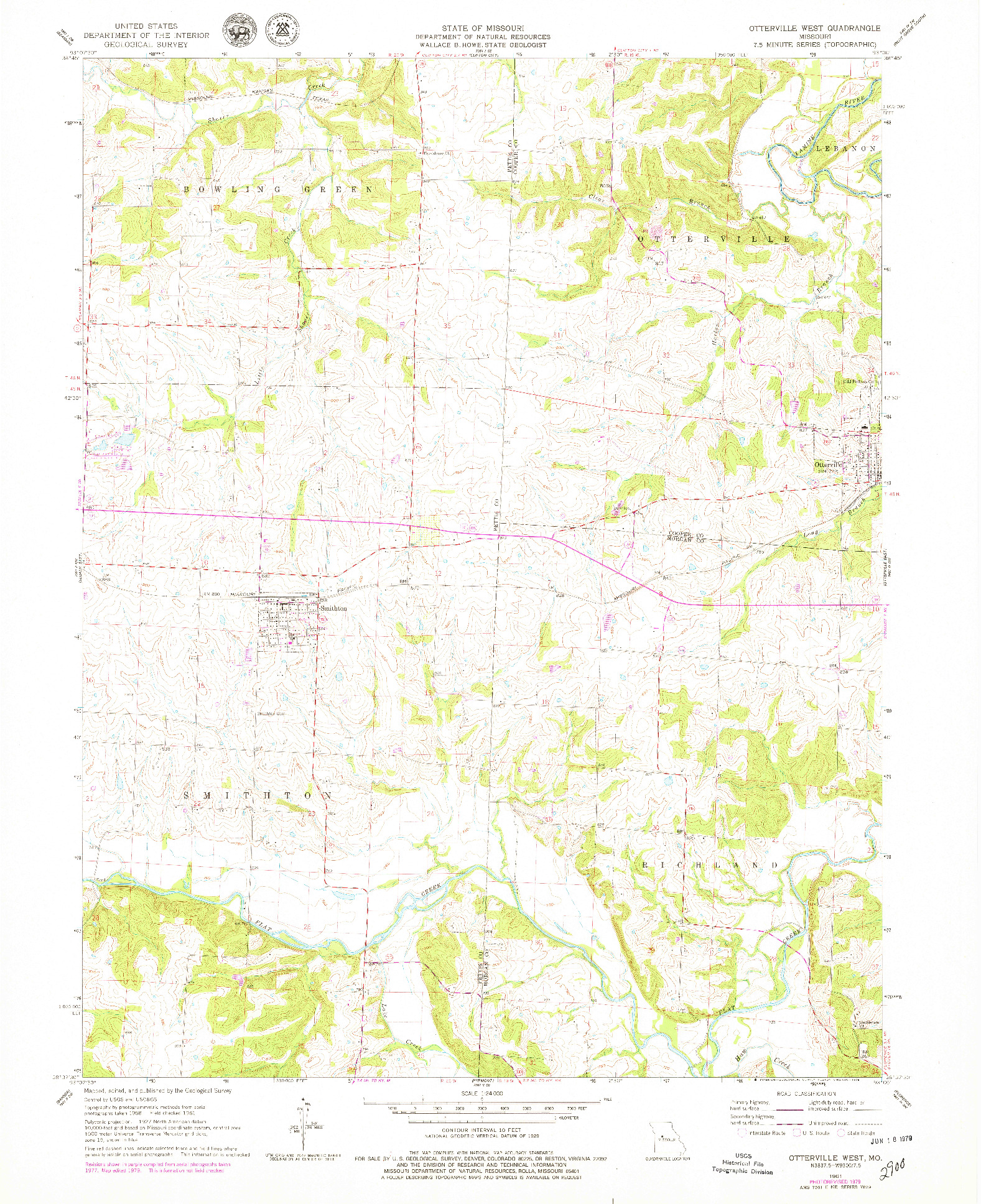 USGS 1:24000-SCALE QUADRANGLE FOR OTTERVILLE WEST, MO 1960