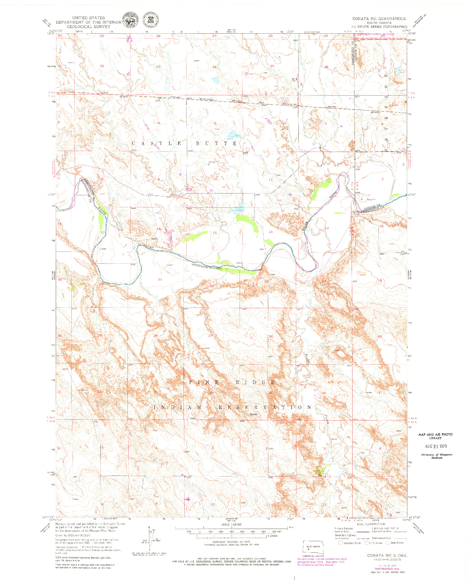 USGS 1:24000-SCALE QUADRANGLE FOR CONATA NE, SD 1952