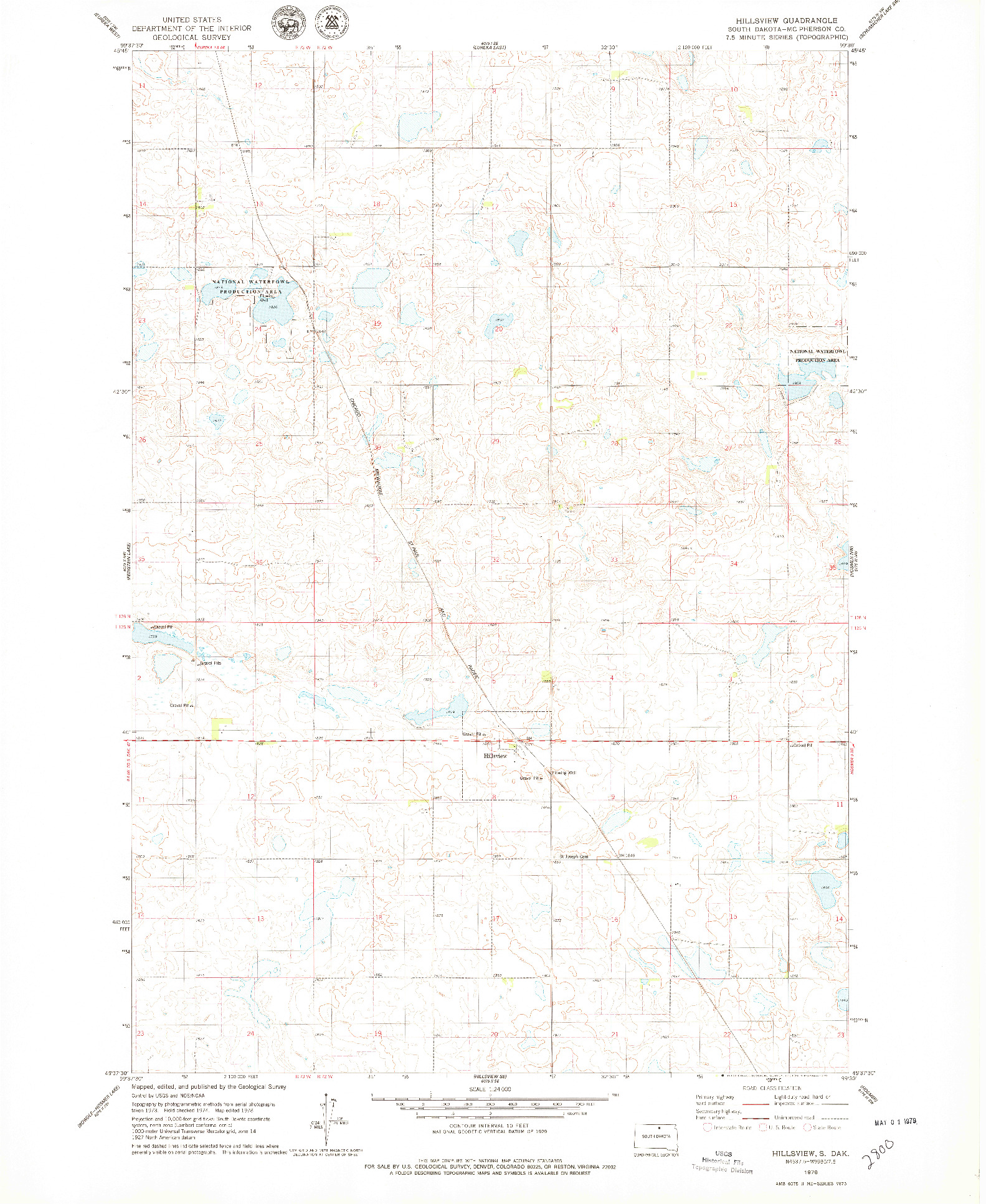 USGS 1:24000-SCALE QUADRANGLE FOR HILLSVIEW, SD 1978