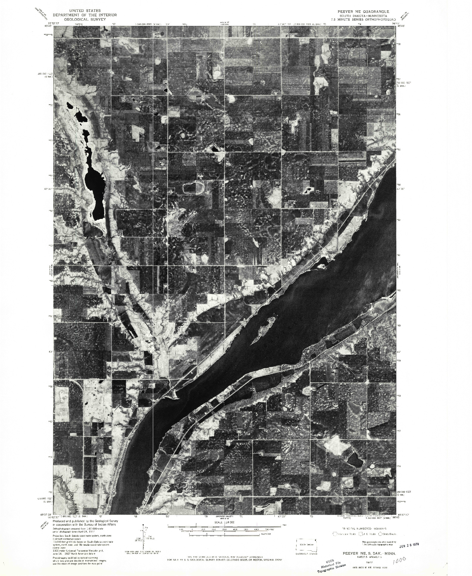 USGS 1:24000-SCALE QUADRANGLE FOR PEEVER NE, SD 1977