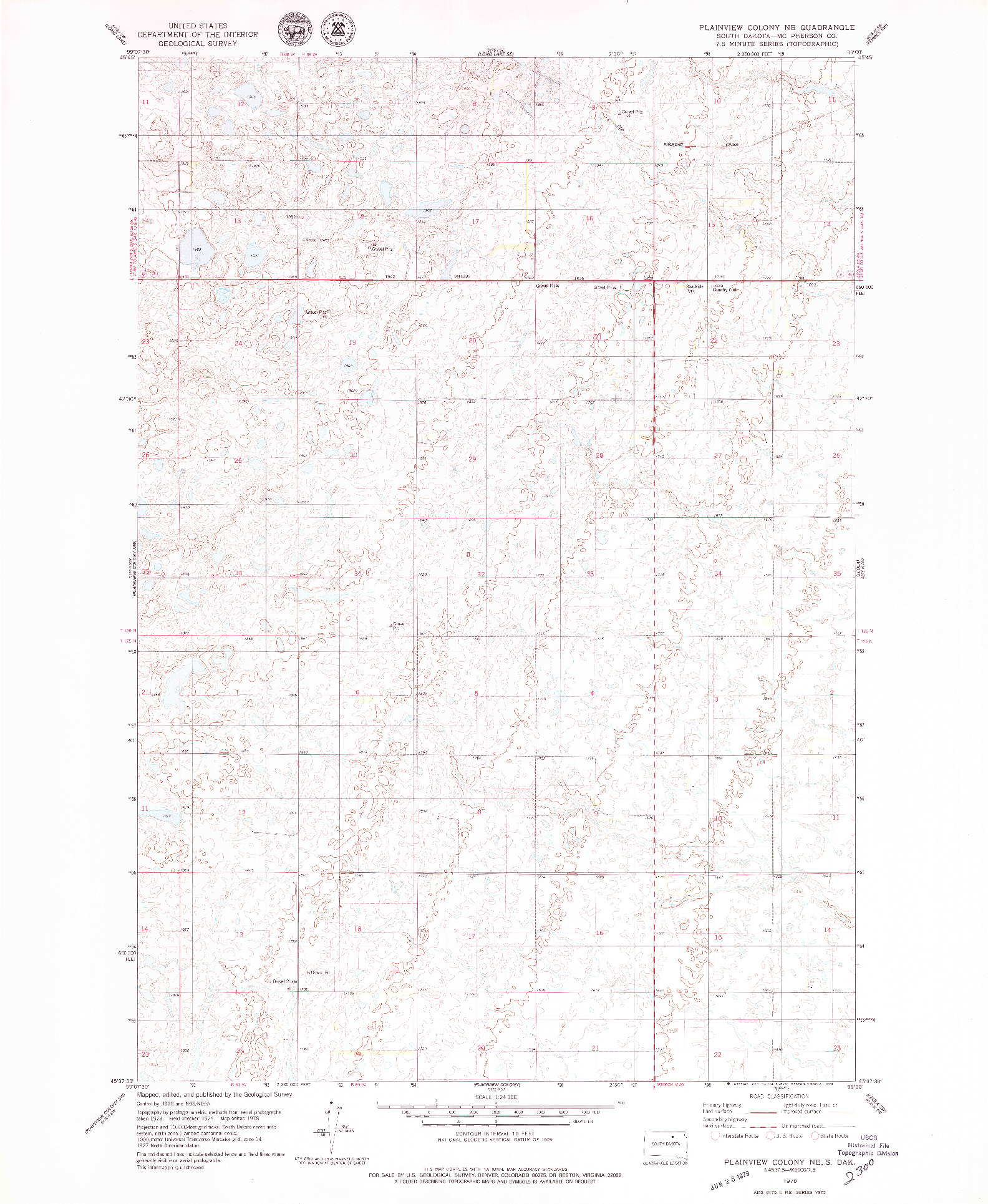 USGS 1:24000-SCALE QUADRANGLE FOR PLAINVIEW COLONY NE, SD 1978