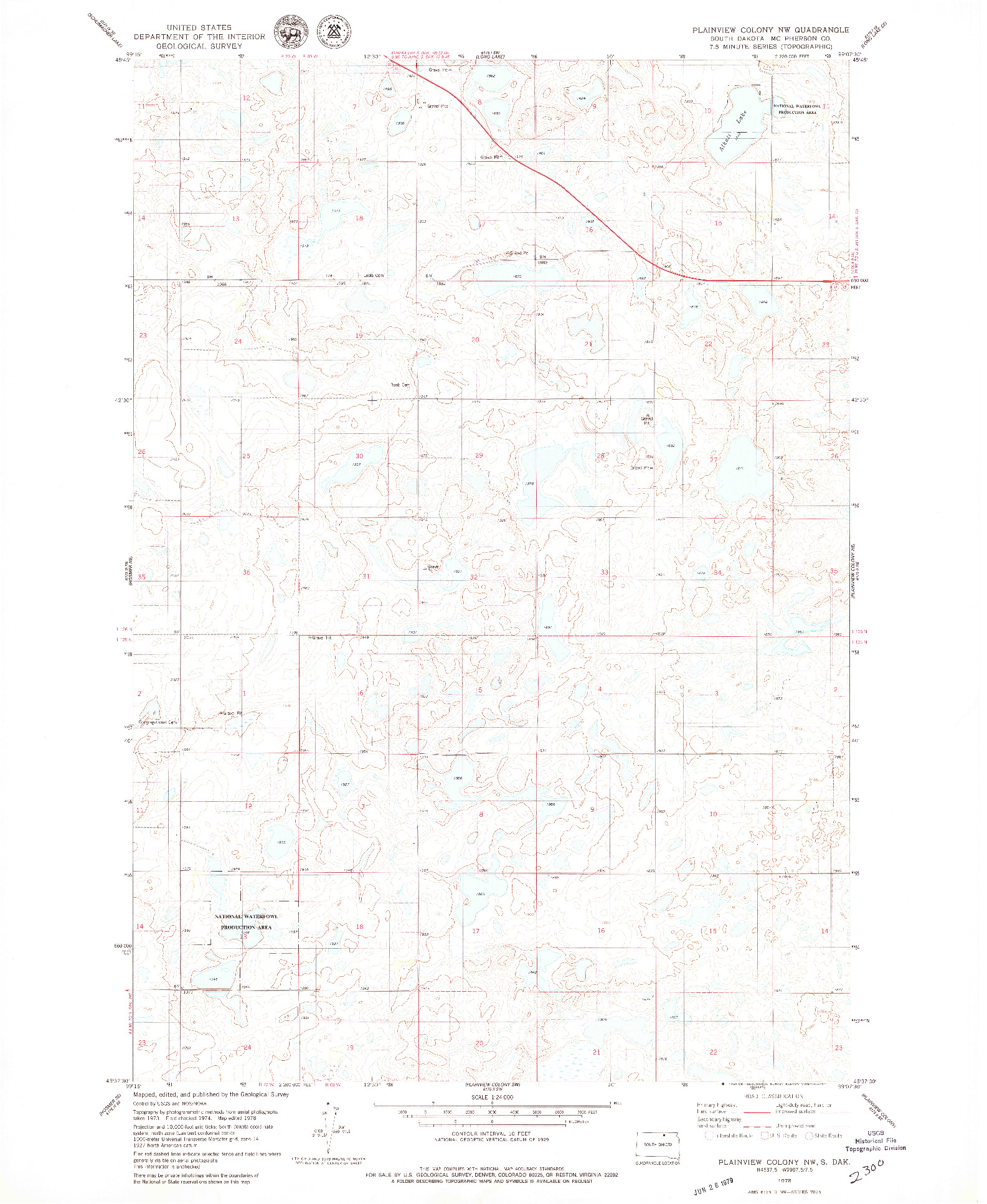 USGS 1:24000-SCALE QUADRANGLE FOR PLAINVIEW COLONY NW, SD 1978