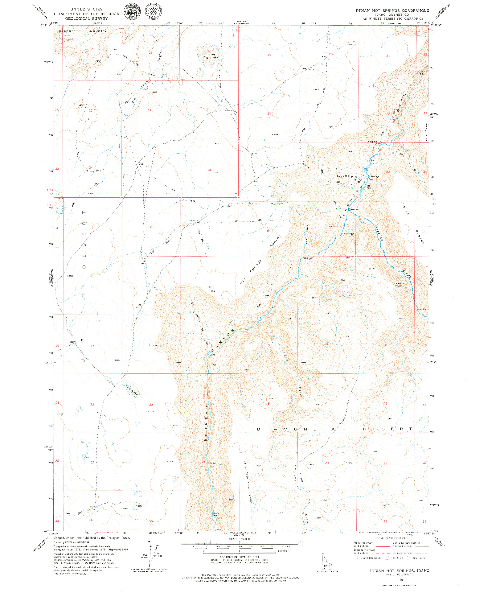 USGS 1:24000-SCALE QUADRANGLE FOR INDIAN HOT SPRINGS, ID 1979