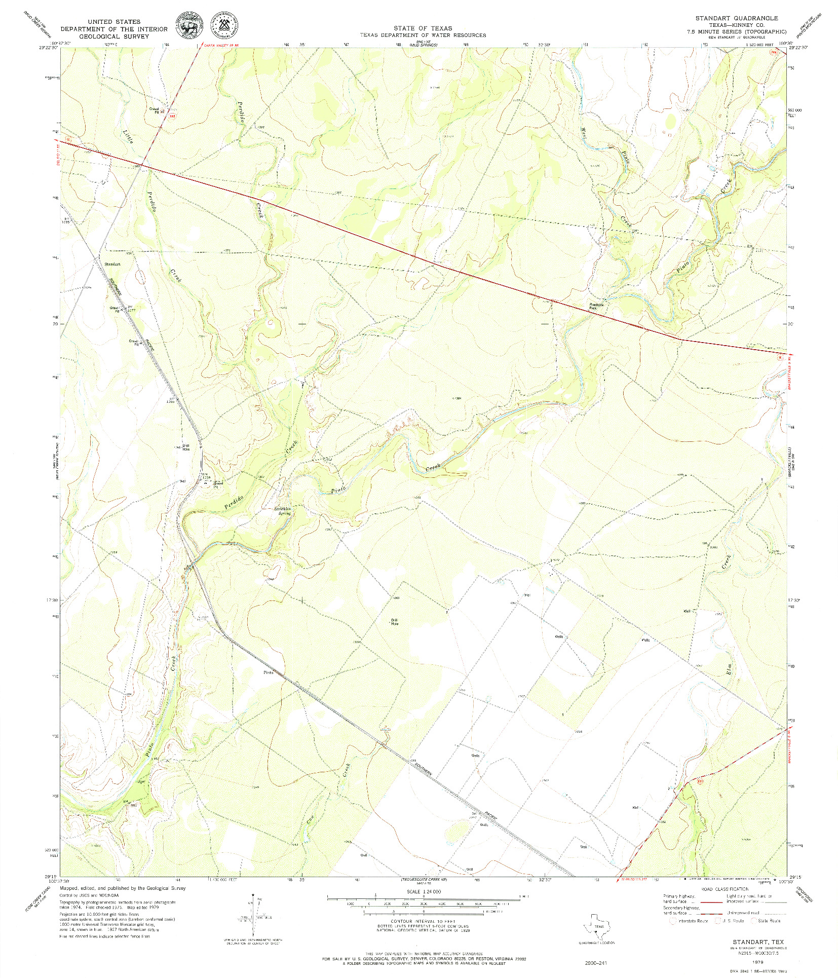 USGS 1:24000-SCALE QUADRANGLE FOR STANDART, TX 1979