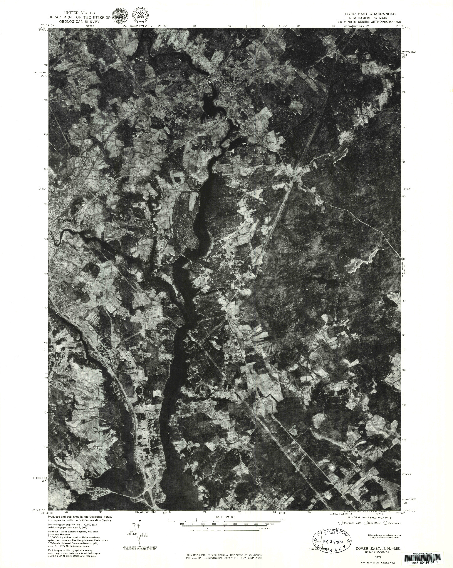 USGS 1:24000-SCALE QUADRANGLE FOR DOVER EAST, NH 1977