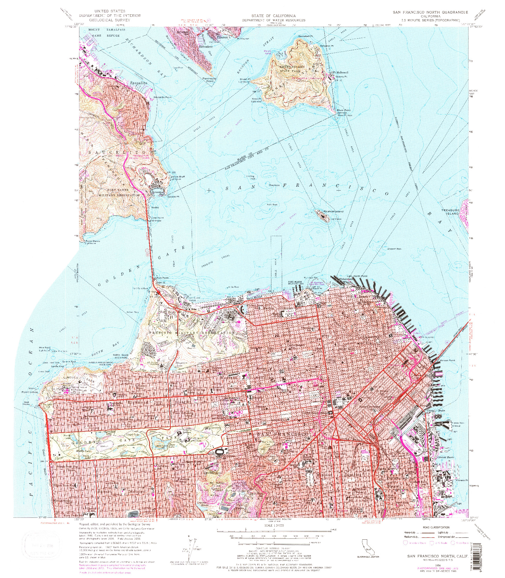 USGS 1:24000-SCALE QUADRANGLE FOR SAN FRANCISCO NORTH, CA 1956