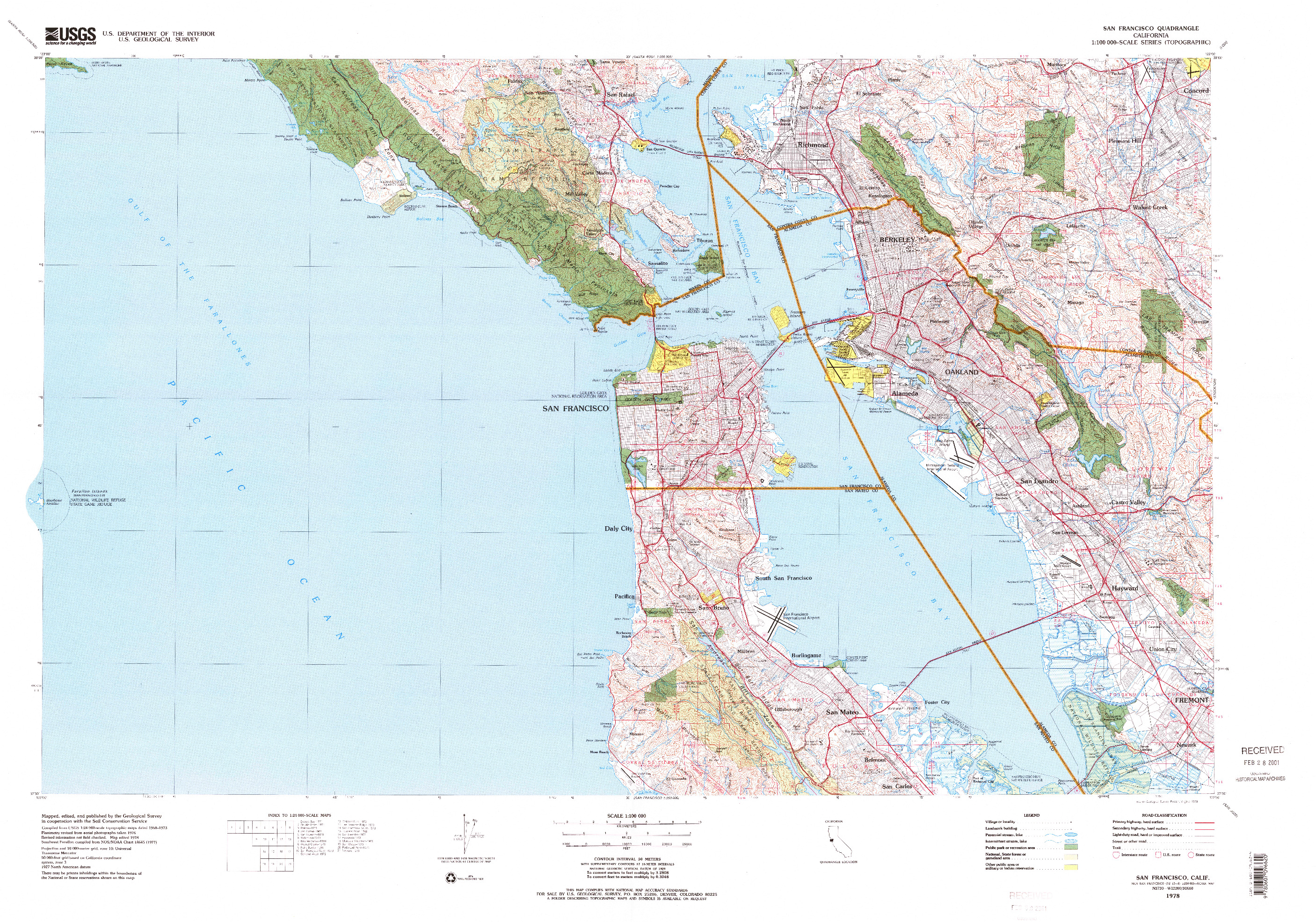 USGS 1:100000-SCALE QUADRANGLE FOR SAN FRANCISCO, CA 1978
