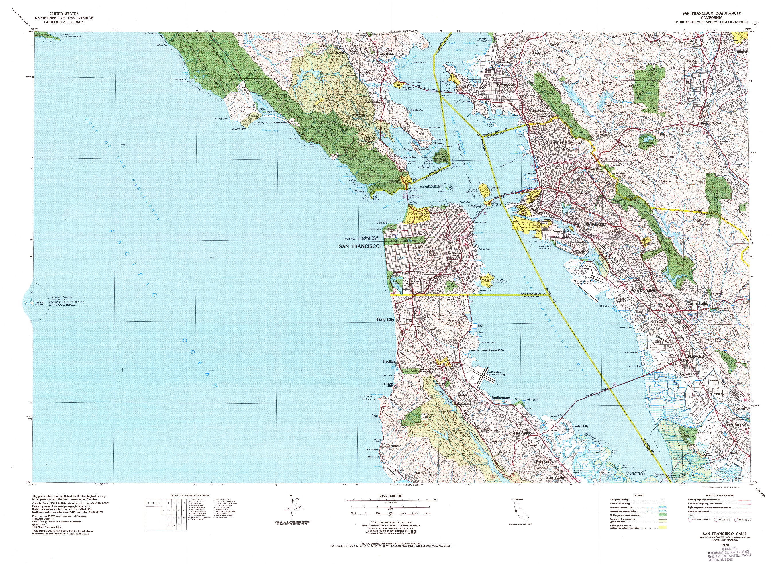 USGS 1:100000-SCALE QUADRANGLE FOR SAN FRANCISCO, CA 1978