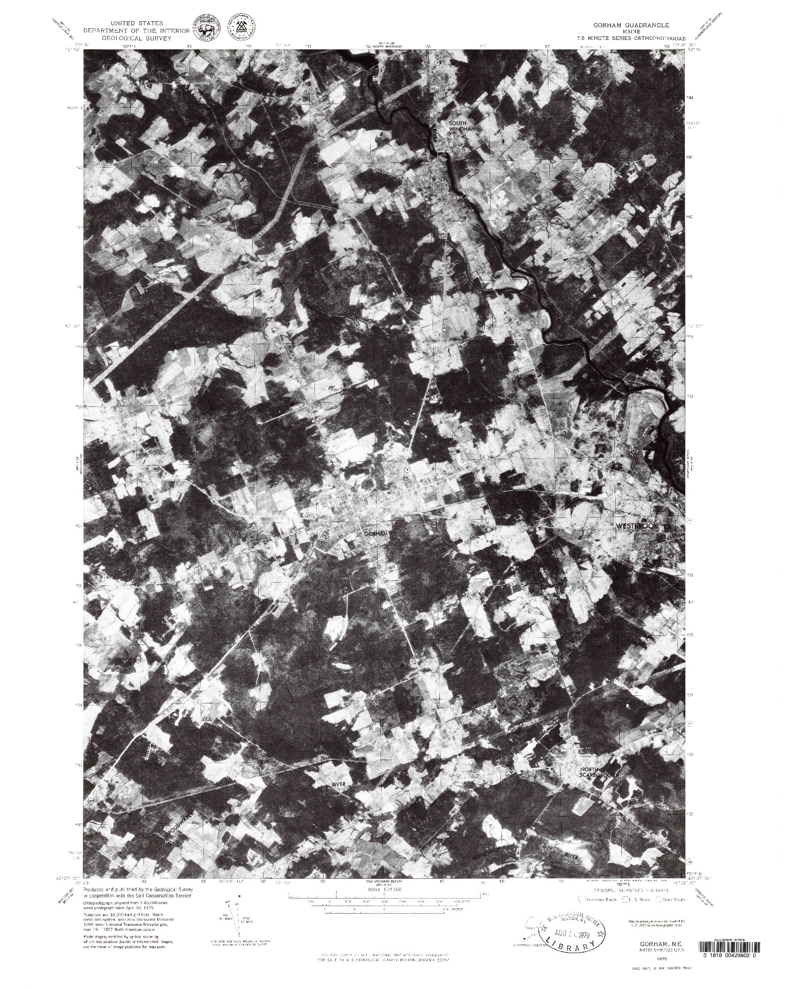 USGS 1:24000-SCALE QUADRANGLE FOR GORHAM, ME 1975