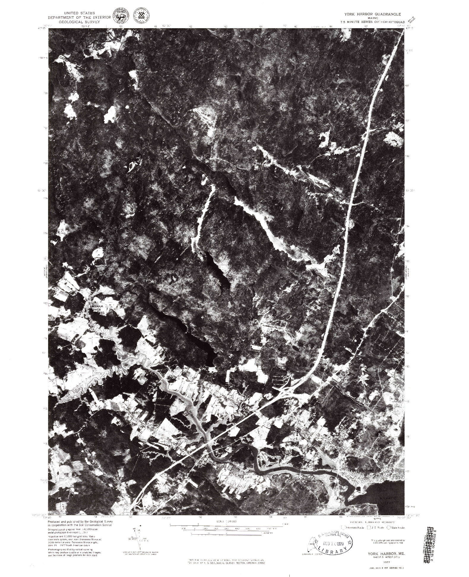 USGS 1:24000-SCALE QUADRANGLE FOR YORK HARBOR, ME 1977