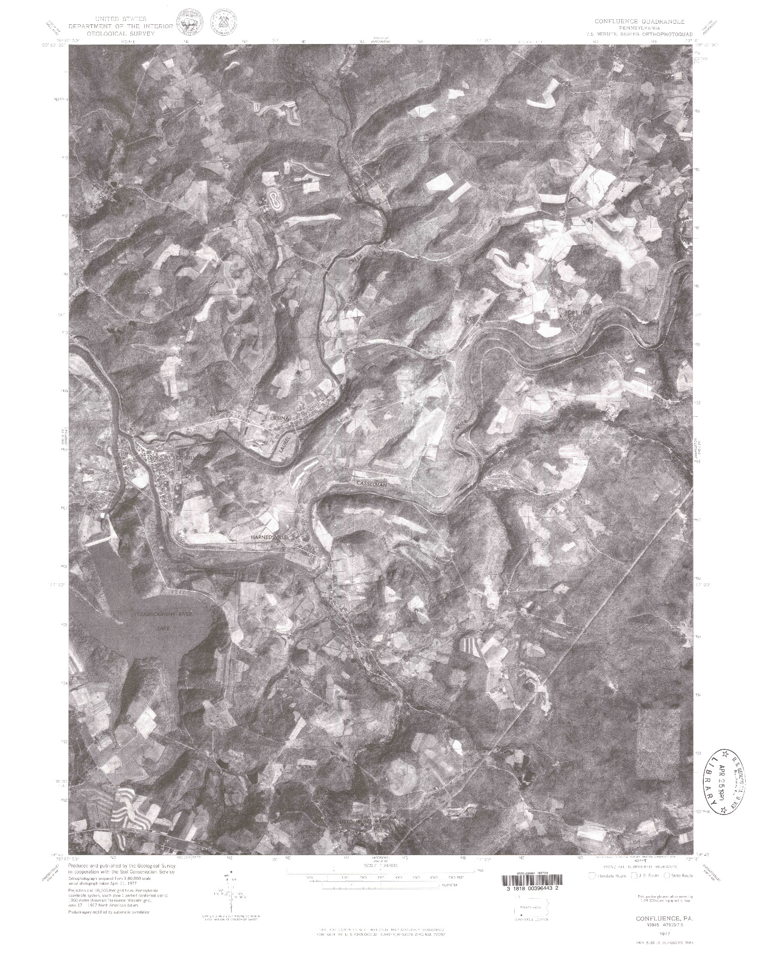 USGS 1:24000-SCALE QUADRANGLE FOR CONFLUENCE, PA 1977