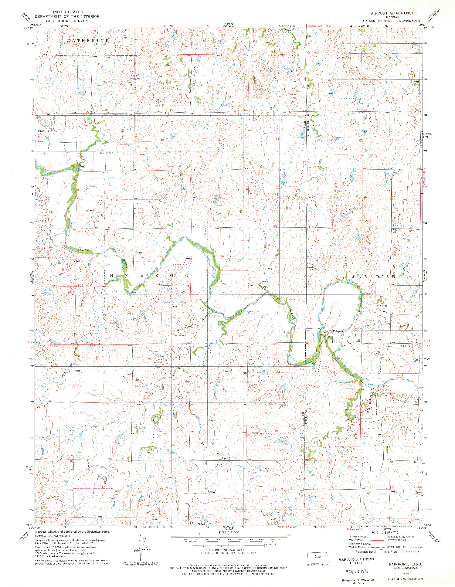 USGS 1:24000-SCALE QUADRANGLE FOR FAIRPORT, KS 1978