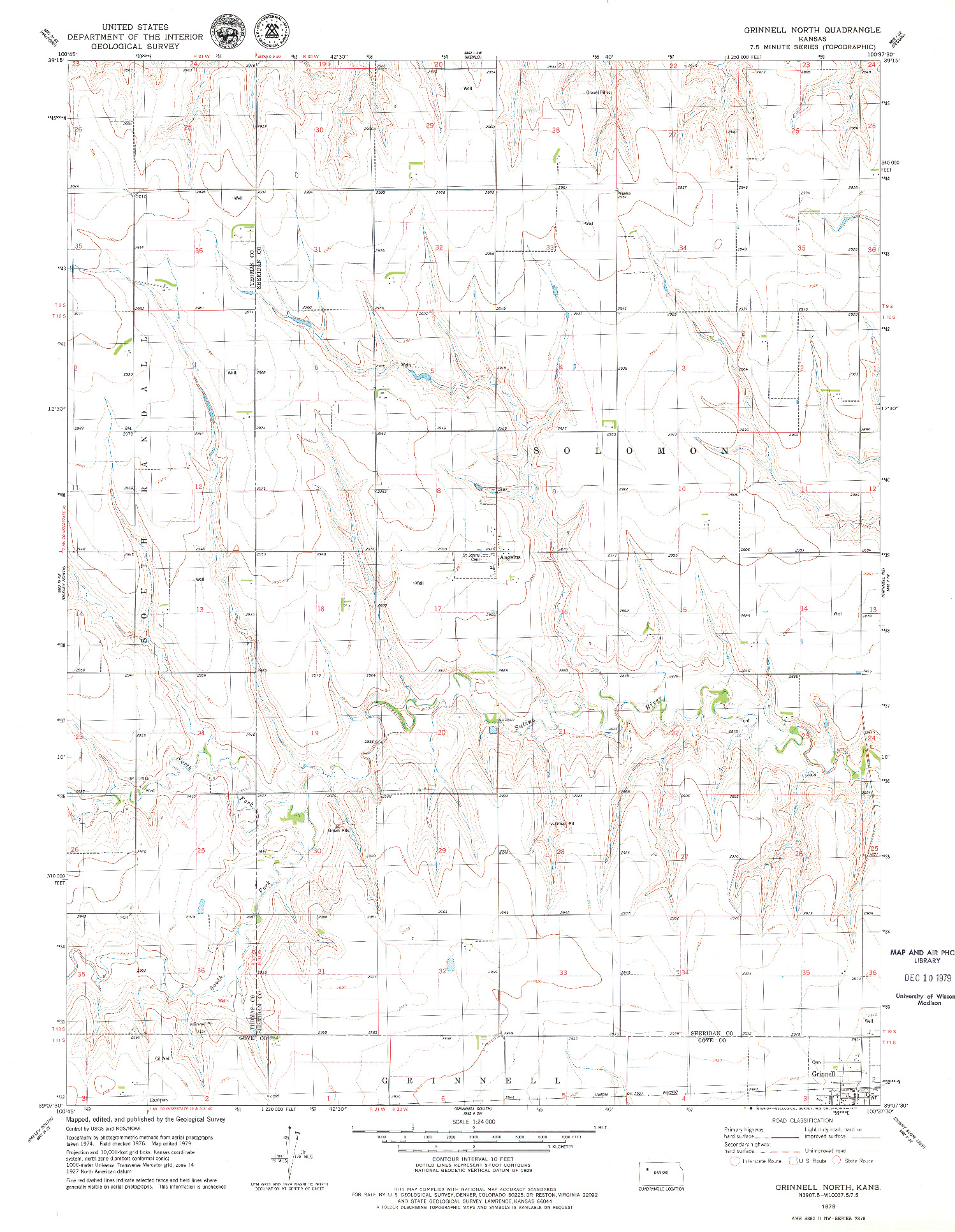 USGS 1:24000-SCALE QUADRANGLE FOR GRINNELL NORTH, KS 1979