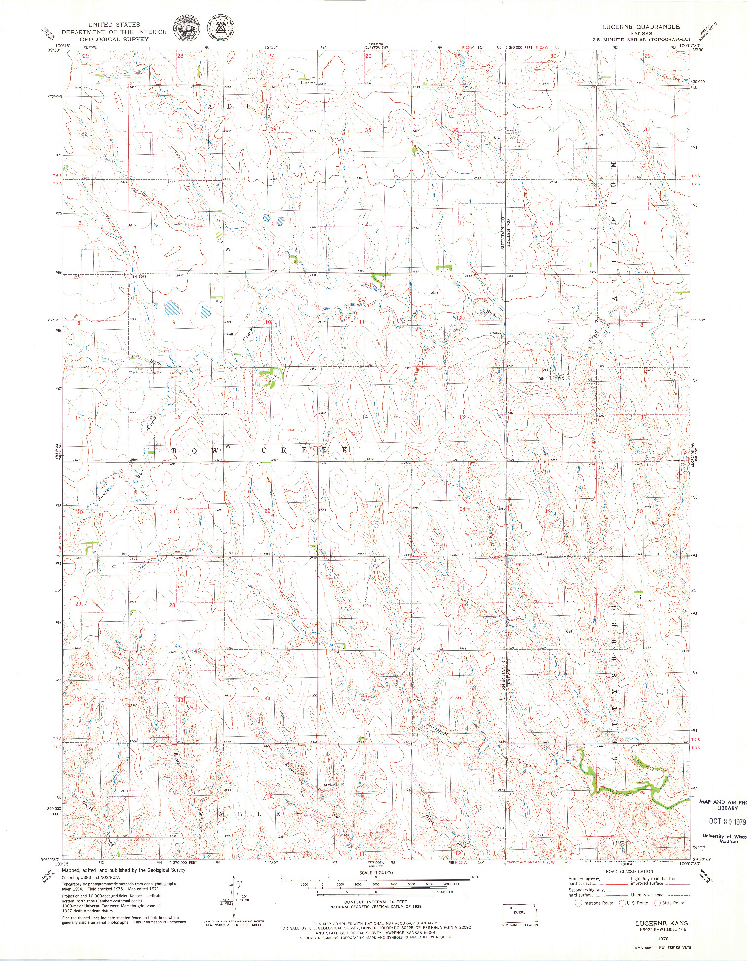 USGS 1:24000-SCALE QUADRANGLE FOR LUCERNE, KS 1979