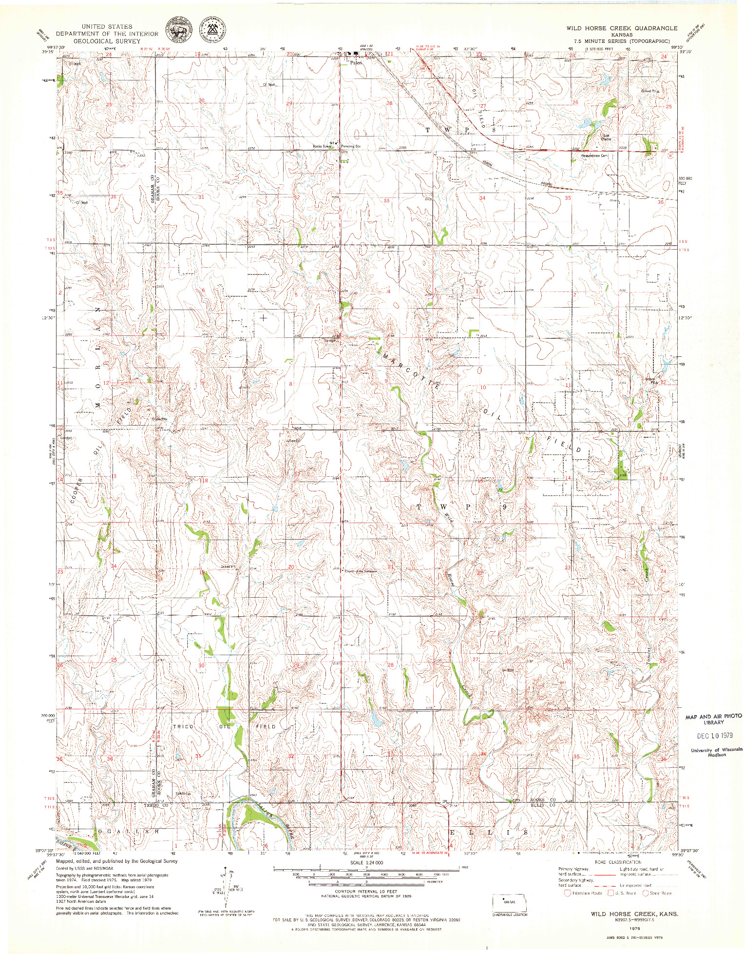 USGS 1:24000-SCALE QUADRANGLE FOR WILD HORSE CREEK, KS 1979