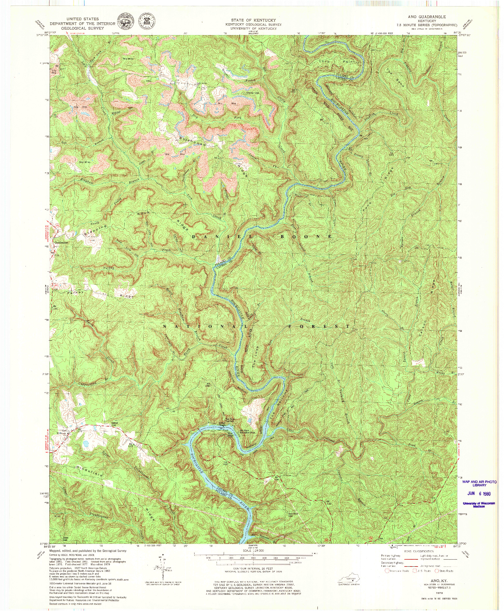 USGS 1:24000-SCALE QUADRANGLE FOR ANO, KY 1979