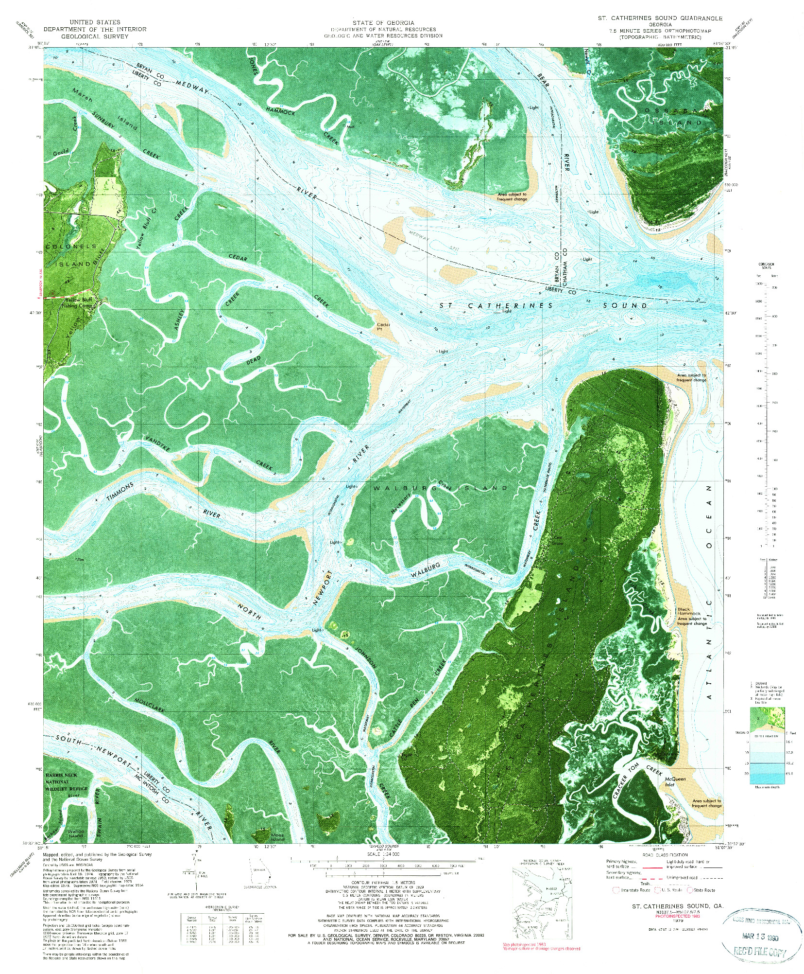 USGS 1:24000-SCALE QUADRANGLE FOR ST CATHERINES SOUND, GA 1979