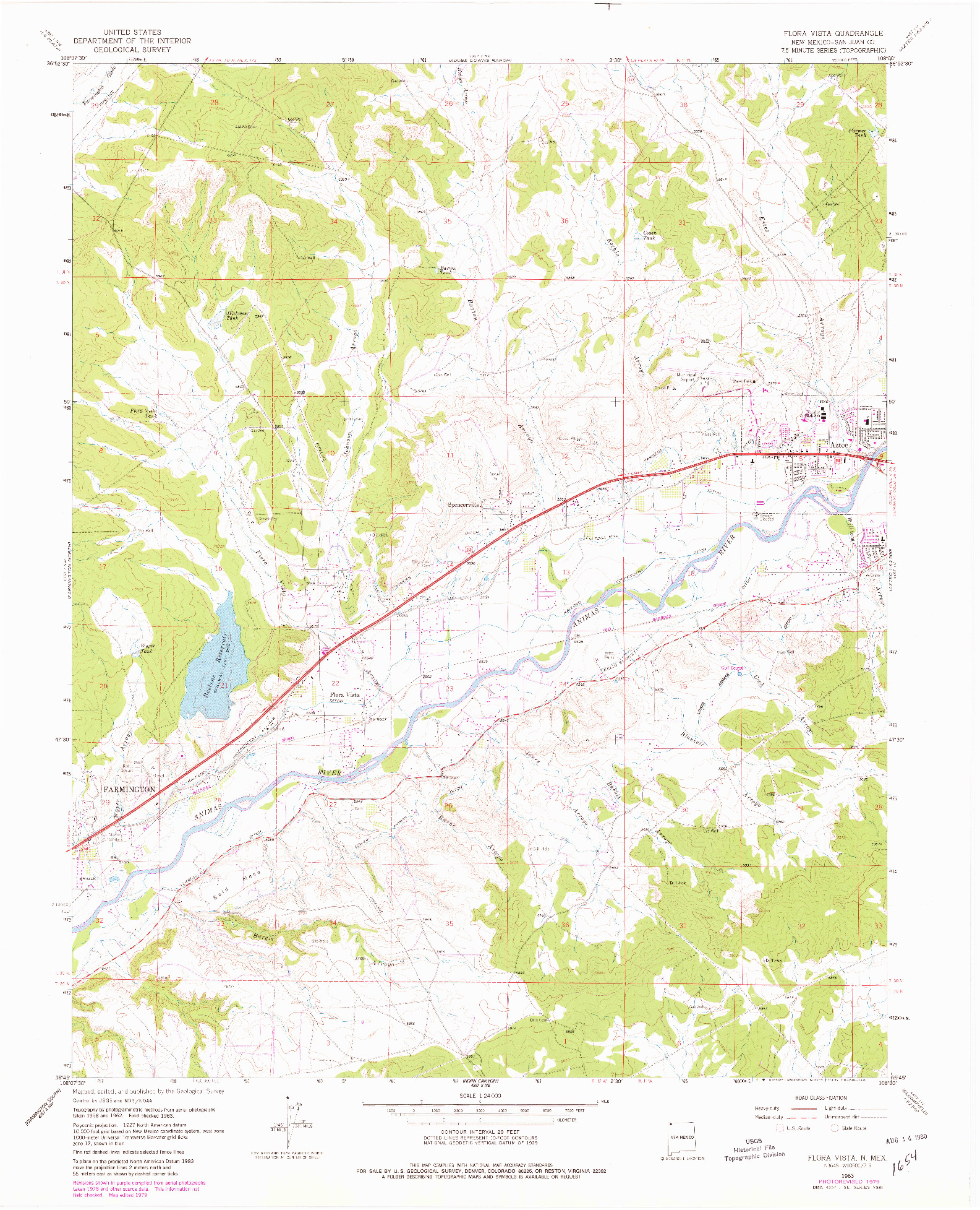 USGS 1:24000-SCALE QUADRANGLE FOR FLORA VISTA, NM 1963