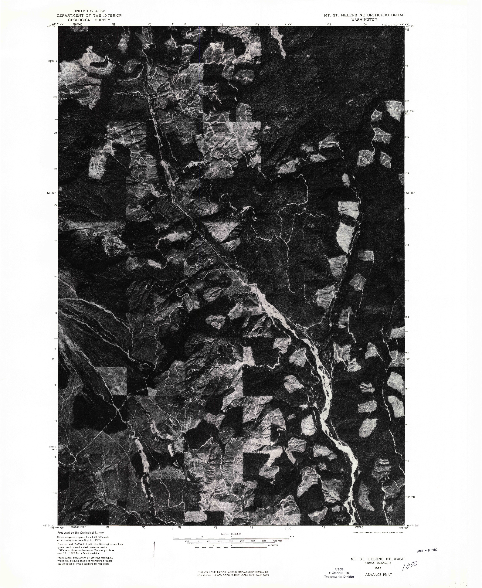 USGS 1:24000-SCALE QUADRANGLE FOR MT. ST. HELENS NE, WA 1975