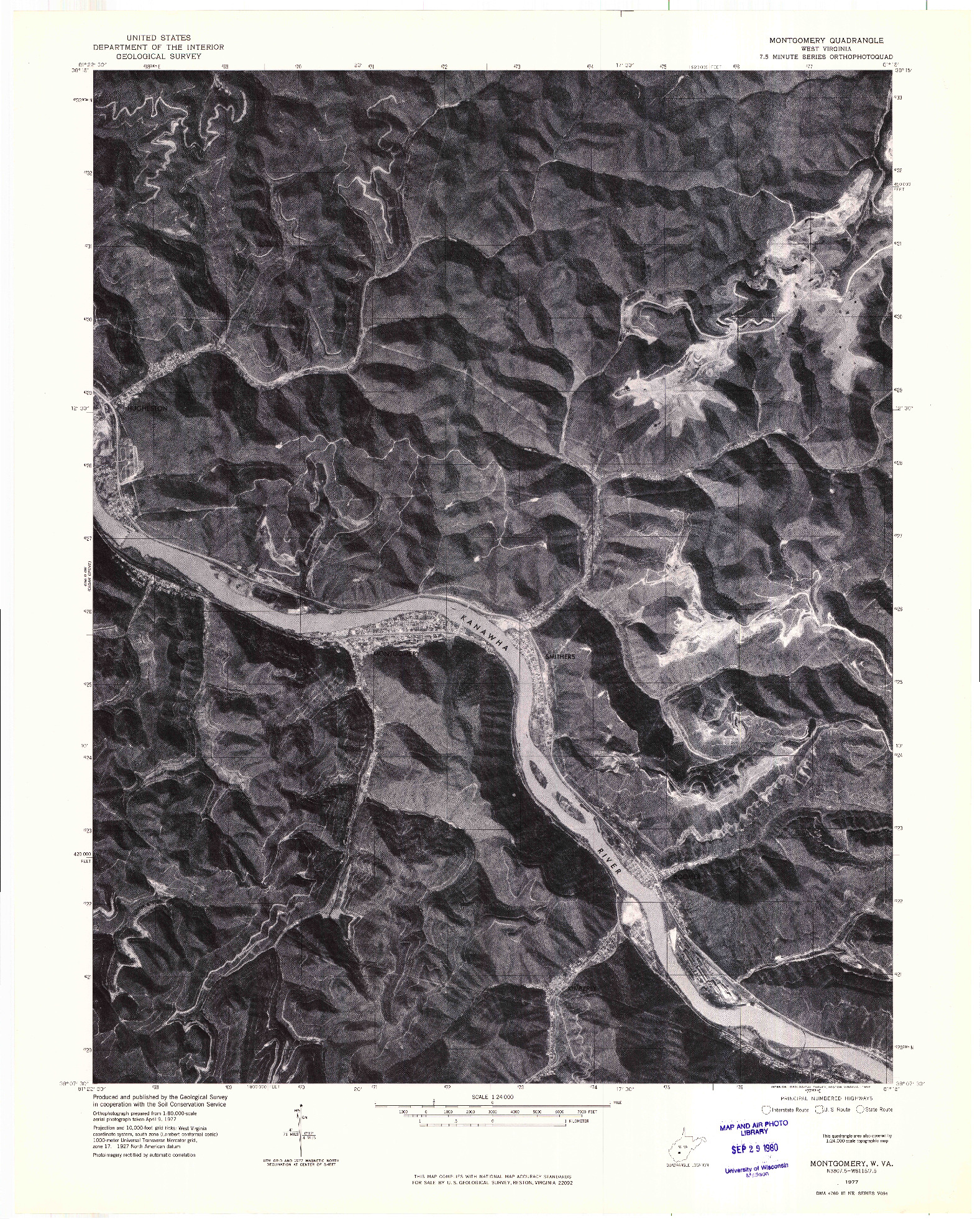 USGS 1:24000-SCALE QUADRANGLE FOR MONTGOMERY, WV 1977