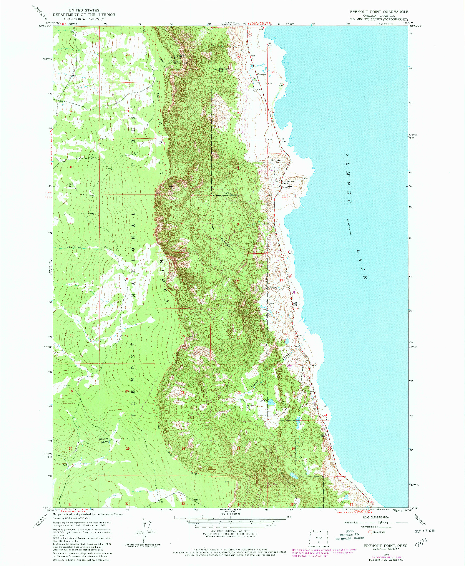 USGS 1:24000-SCALE QUADRANGLE FOR FREMONT POINT, OR 1966