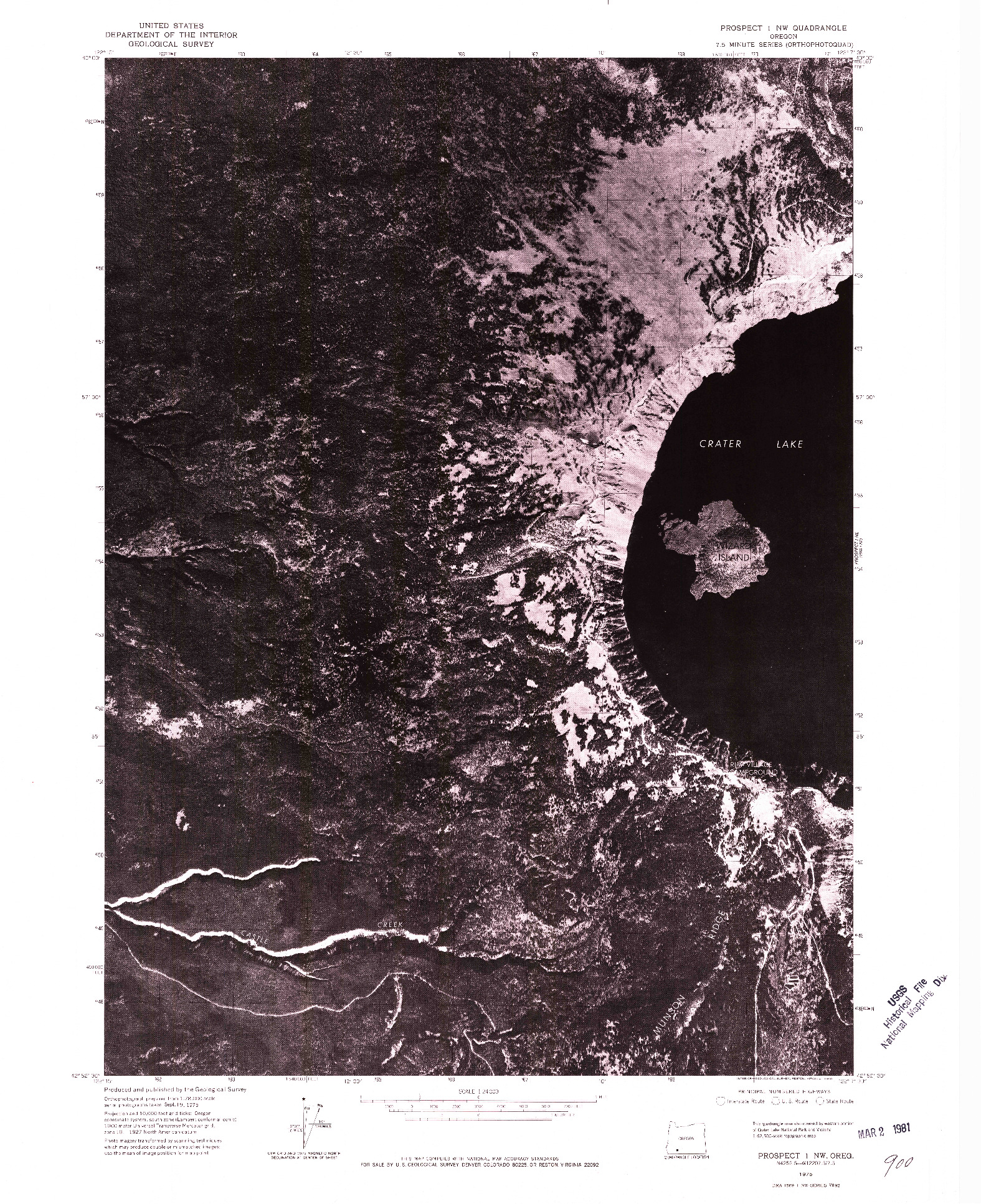 USGS 1:24000-SCALE QUADRANGLE FOR PROSPECT 1 NW, OR 1975