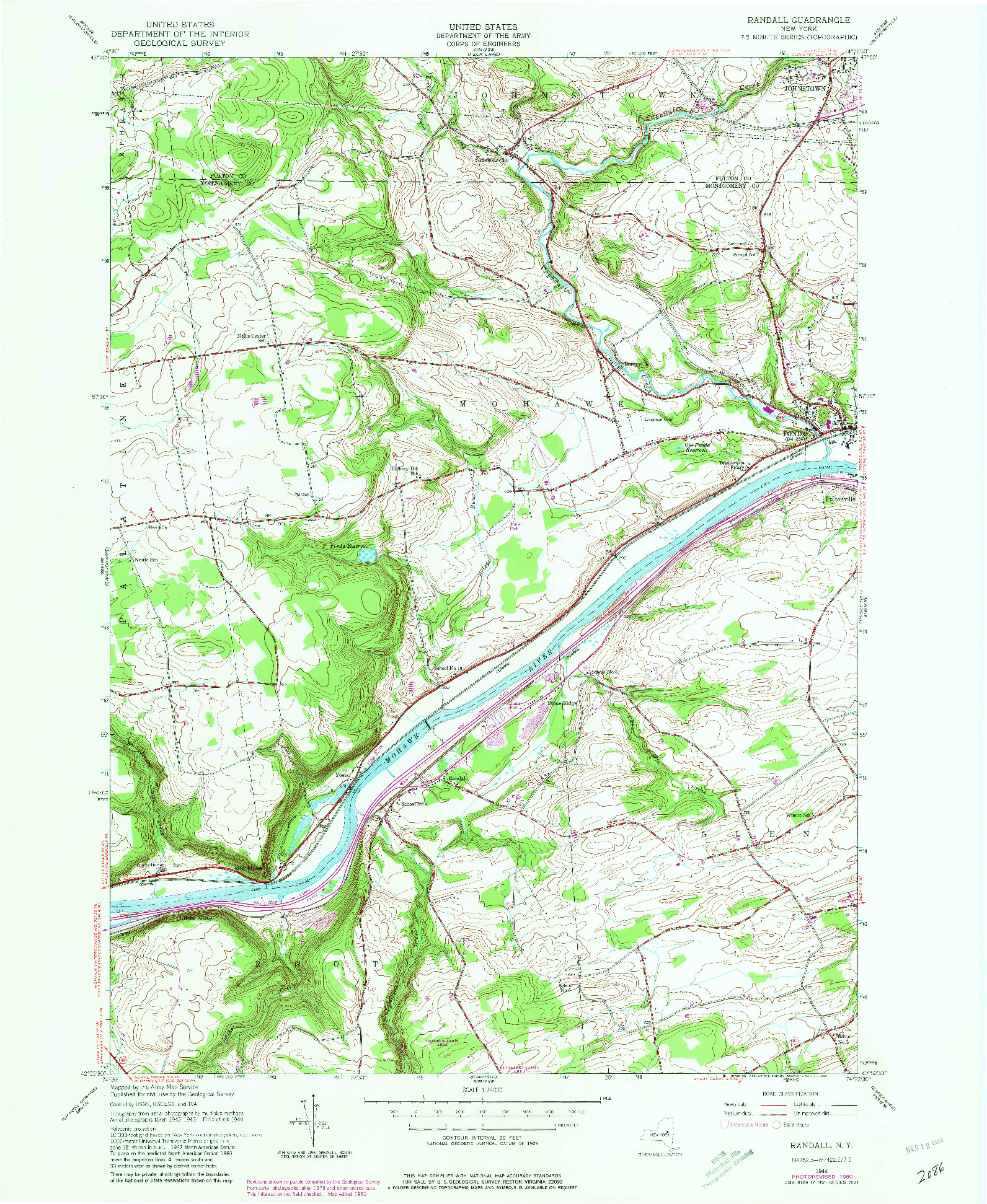 USGS 1:24000-SCALE QUADRANGLE FOR RANDALL, NY 1944