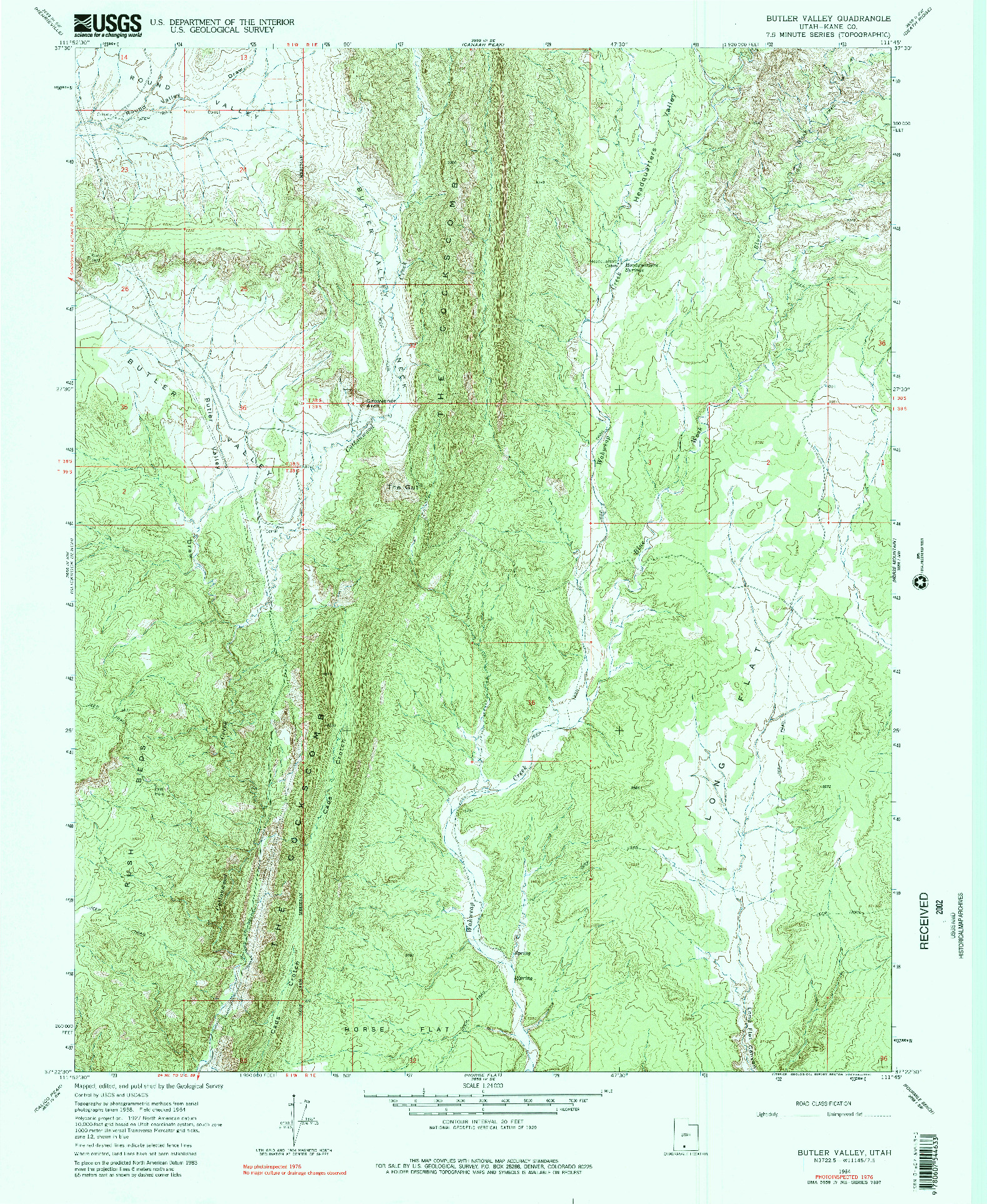 USGS 1:24000-SCALE QUADRANGLE FOR BUTLER VALLEY, UT 1964