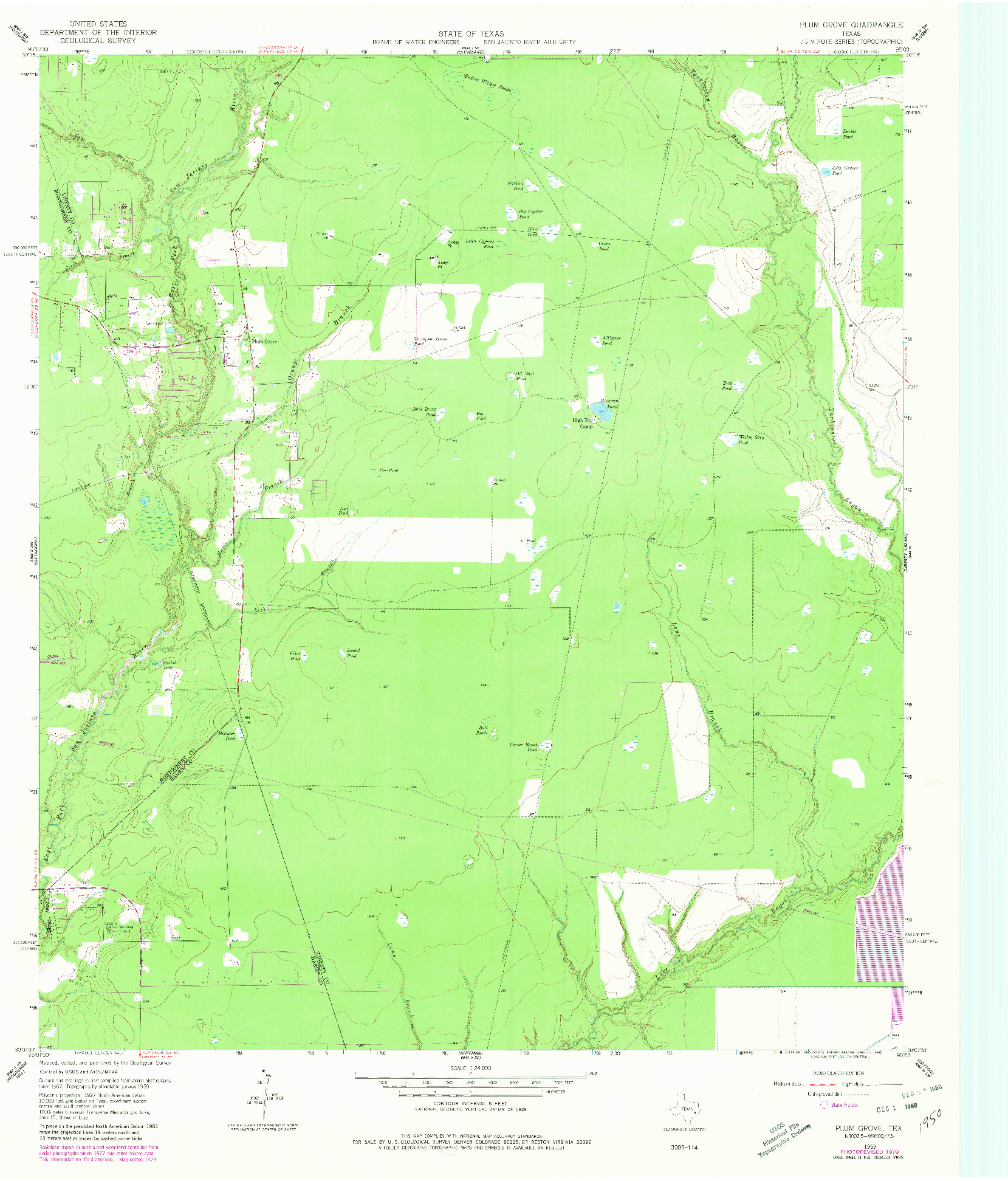 USGS 1:24000-SCALE QUADRANGLE FOR PLUM GROVE, TX 1959