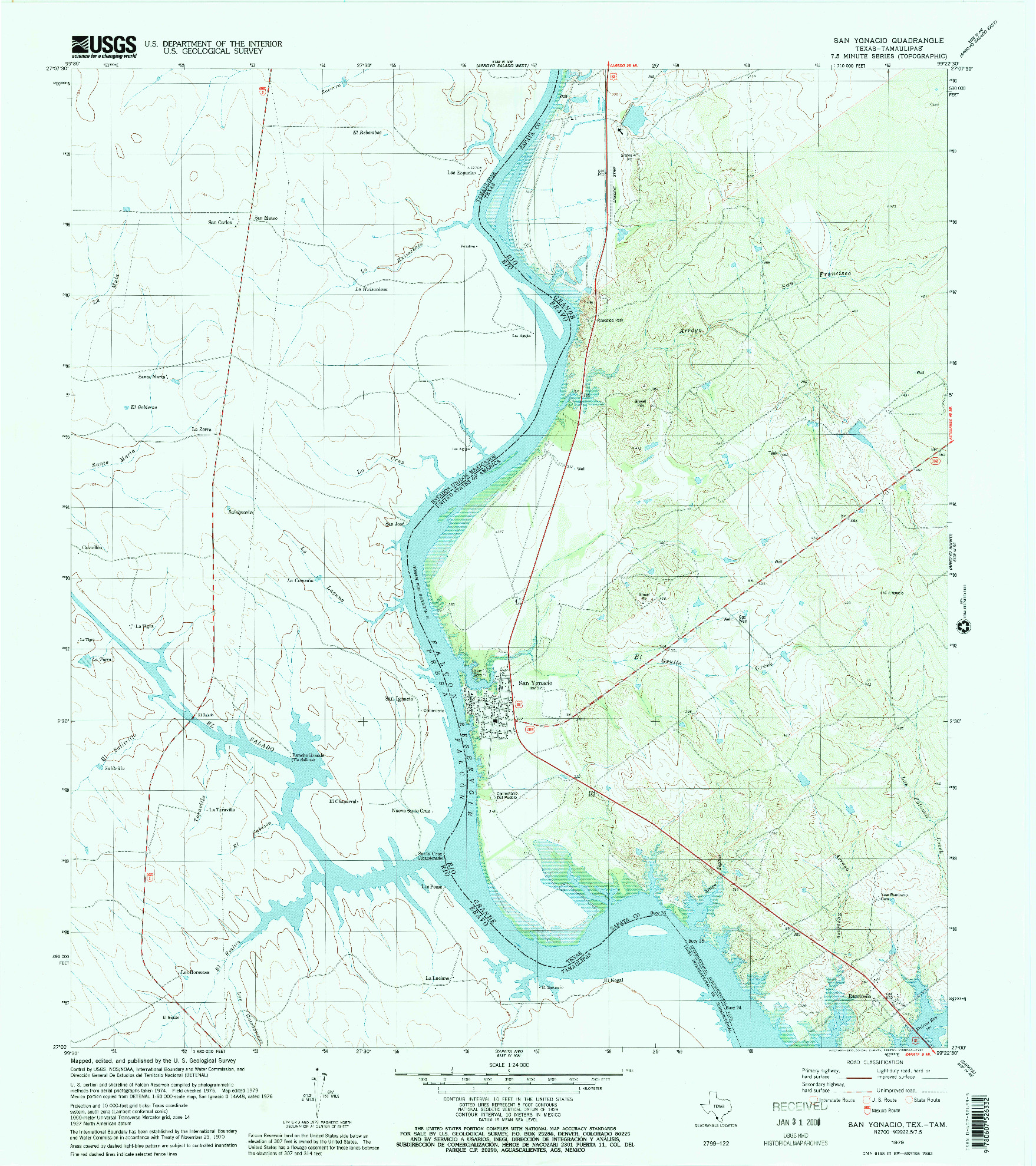 USGS 1:24000-SCALE QUADRANGLE FOR SAN YGNACIO, TX 1979