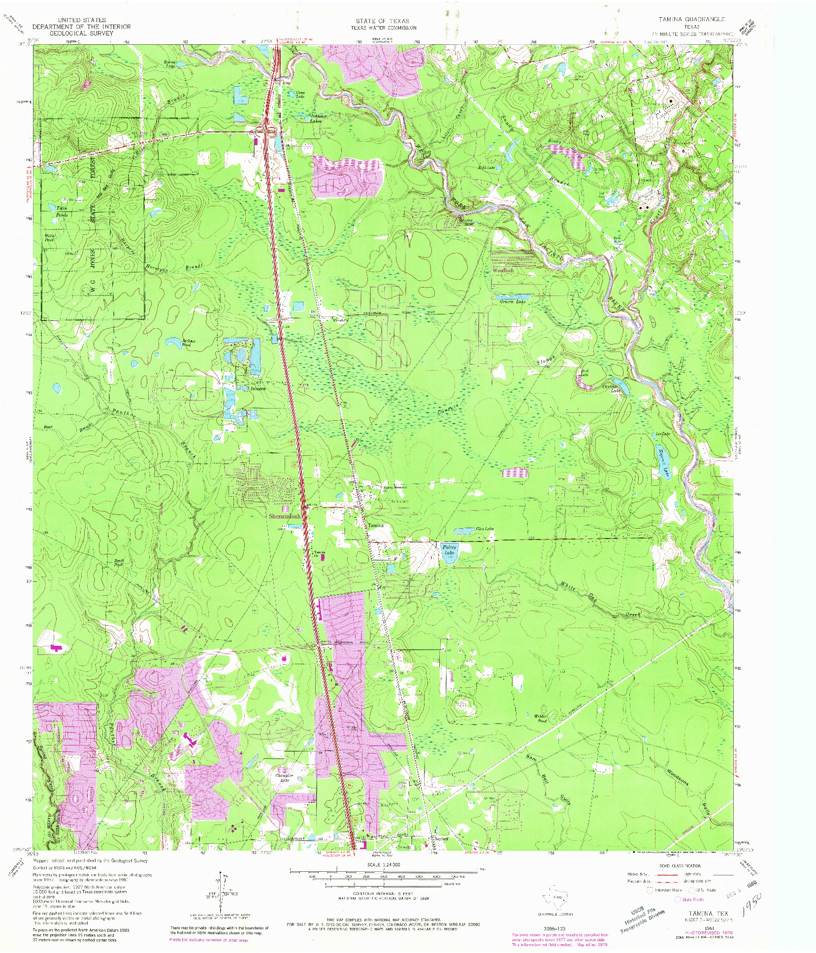 USGS 1:24000-SCALE QUADRANGLE FOR TAMINA, TX 1961
