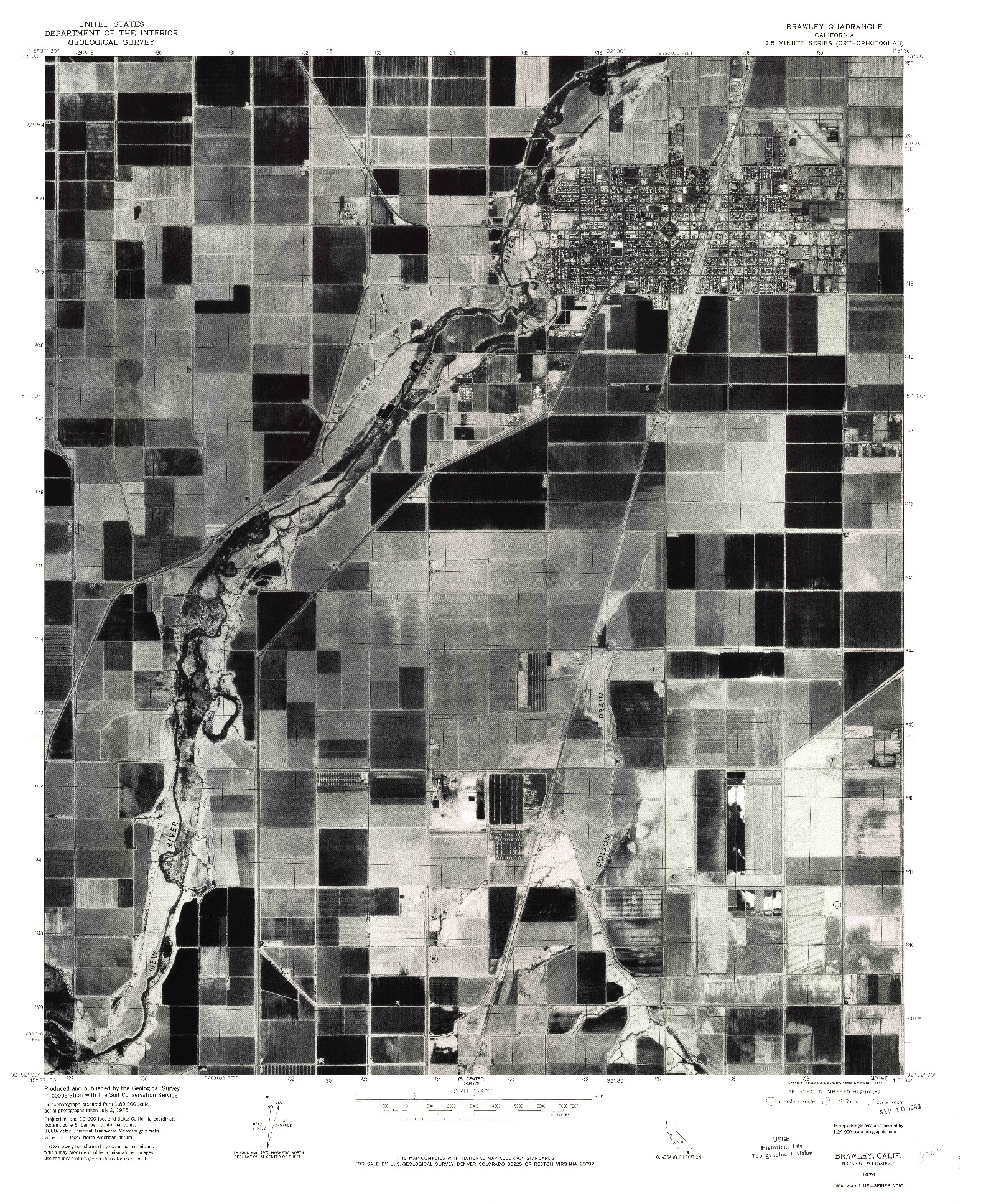 USGS 1:24000-SCALE QUADRANGLE FOR BRAWLEY, CA 1976