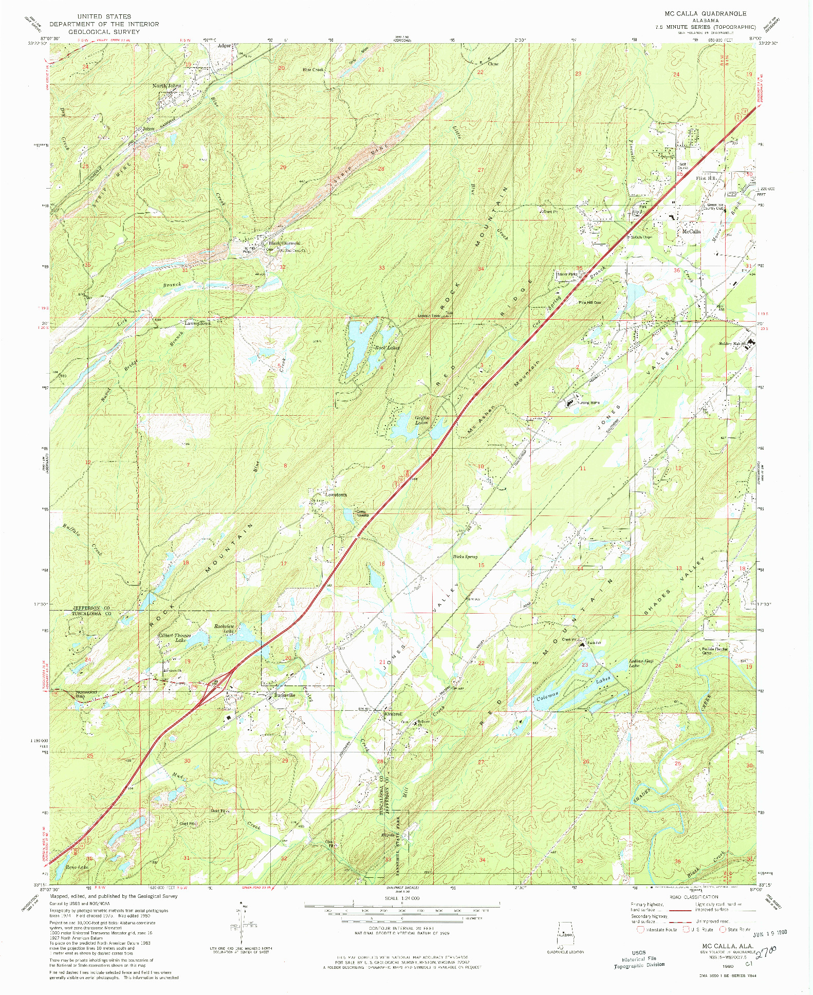 USGS 1:24000-SCALE QUADRANGLE FOR MC CALLA, AL 1980